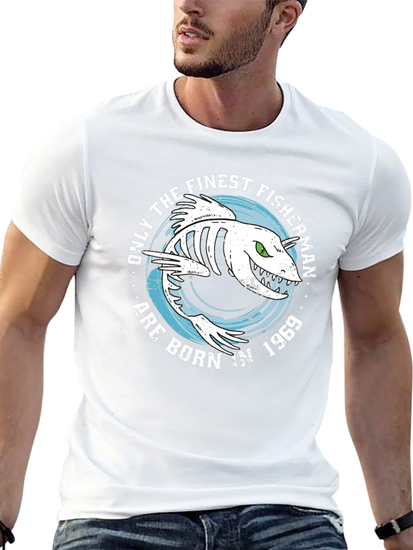 Finest Fisherman Born in 1969 Graphic T-Shirt