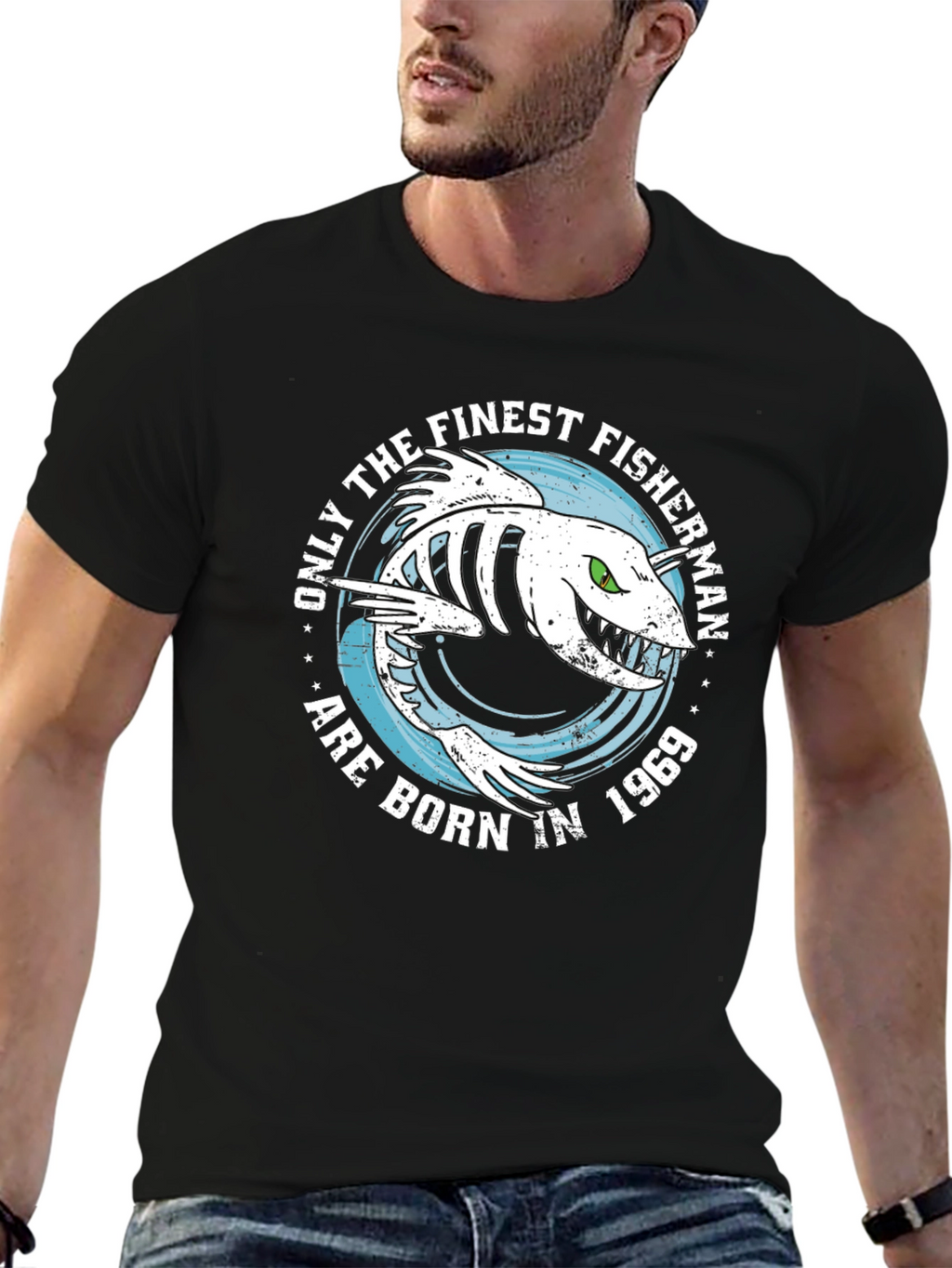 Finest Fisherman Born in 1969 Graphic T-Shirt
