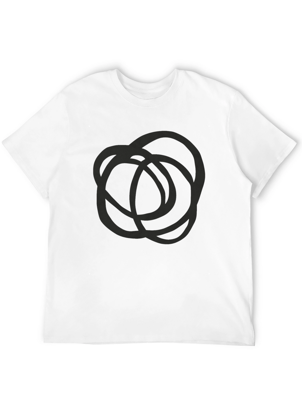 Abstract Circle Graphic Tee - Mens Black T-Shirt