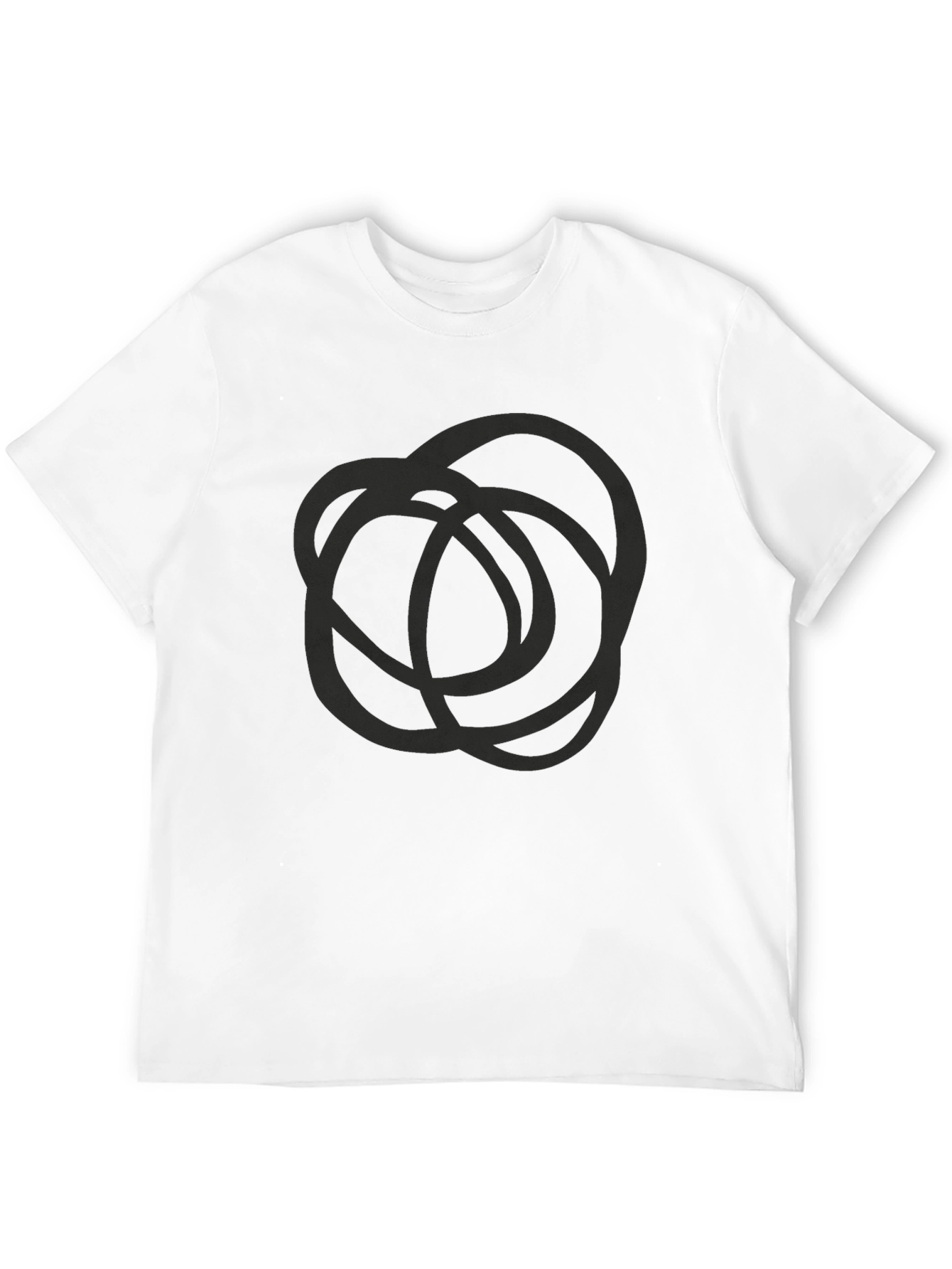 Abstract Circle Graphic Tee - Mens Black T-Shirt