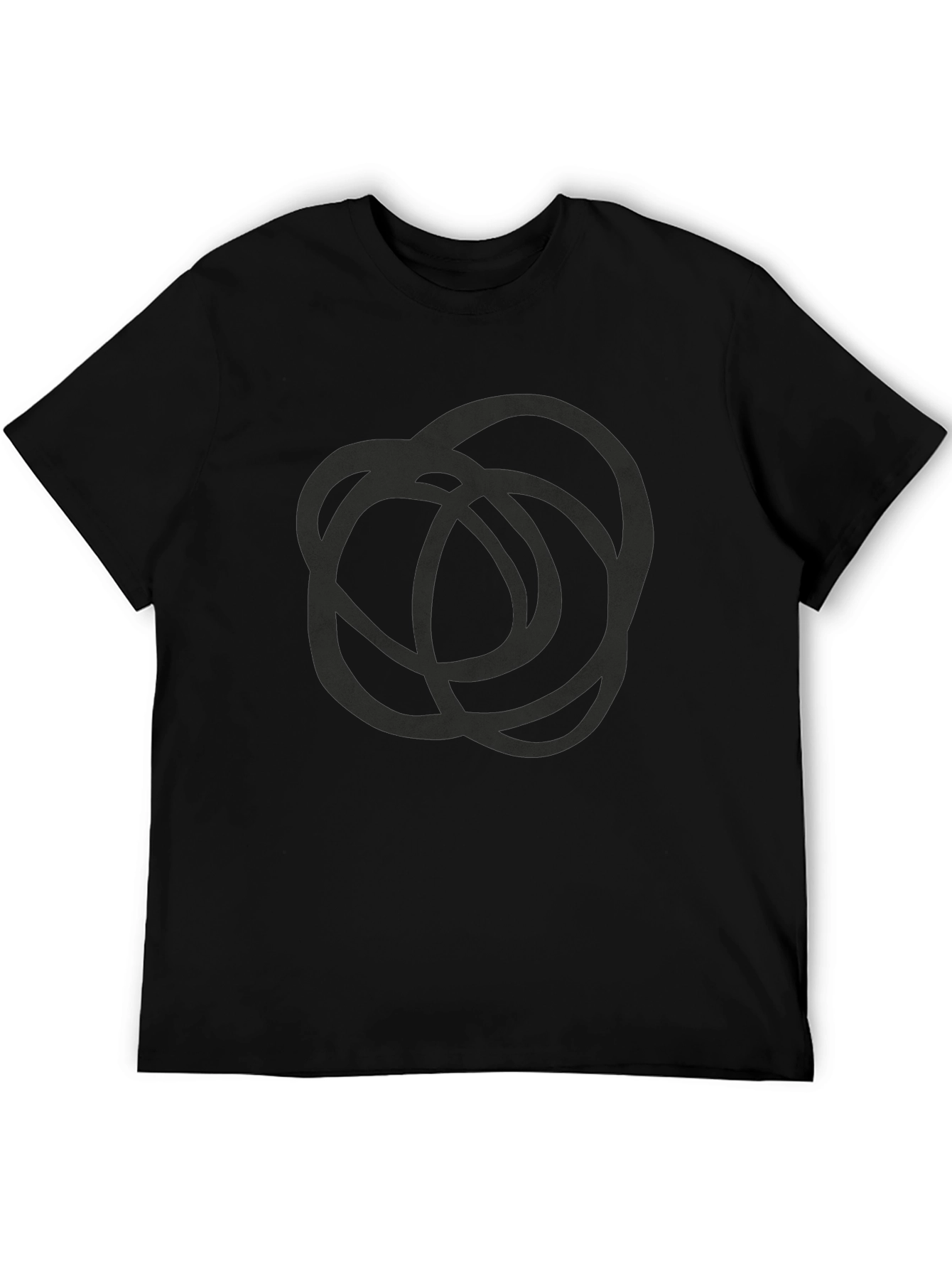 Abstract Circle Graphic Tee - Mens Black T-Shirt