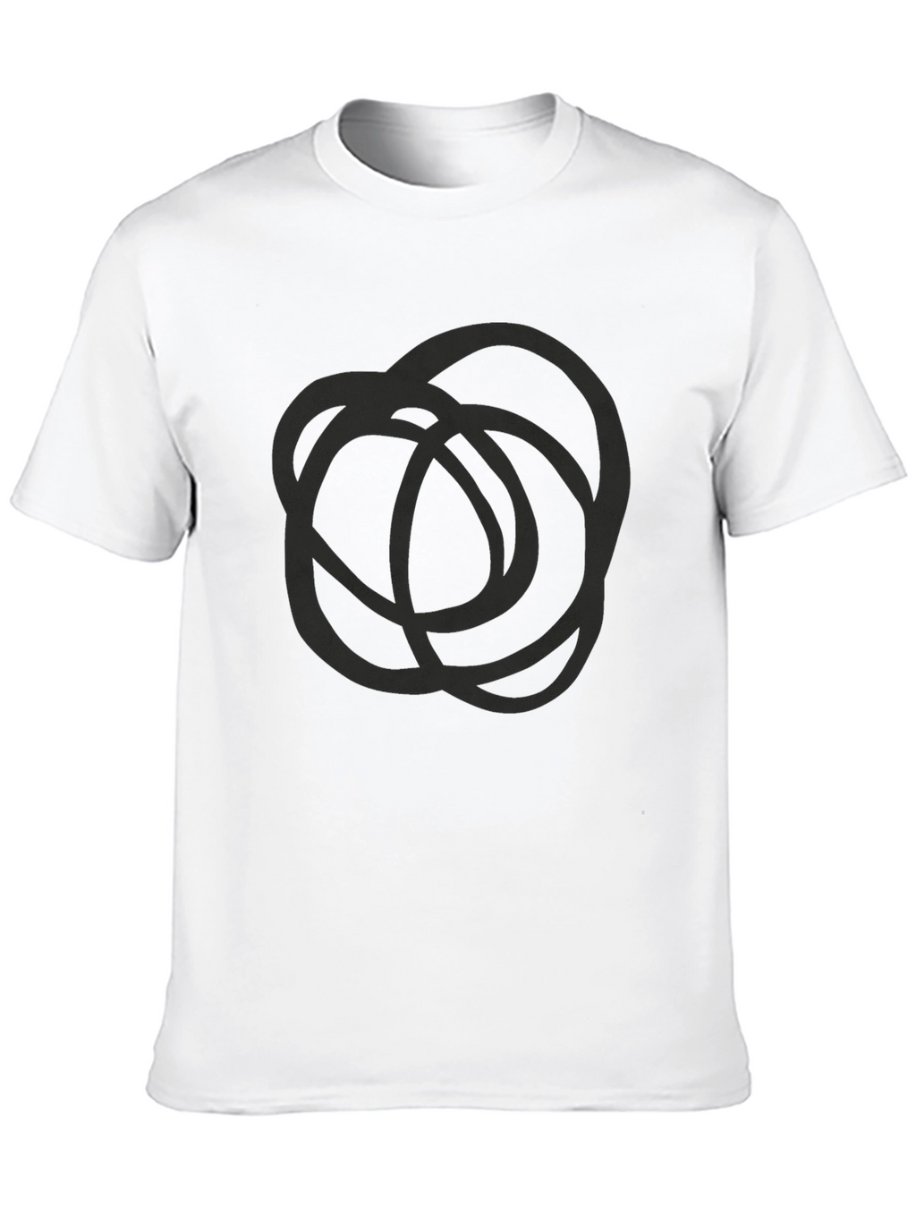 Abstract Circle Graphic Tee - Mens Black T-Shirt