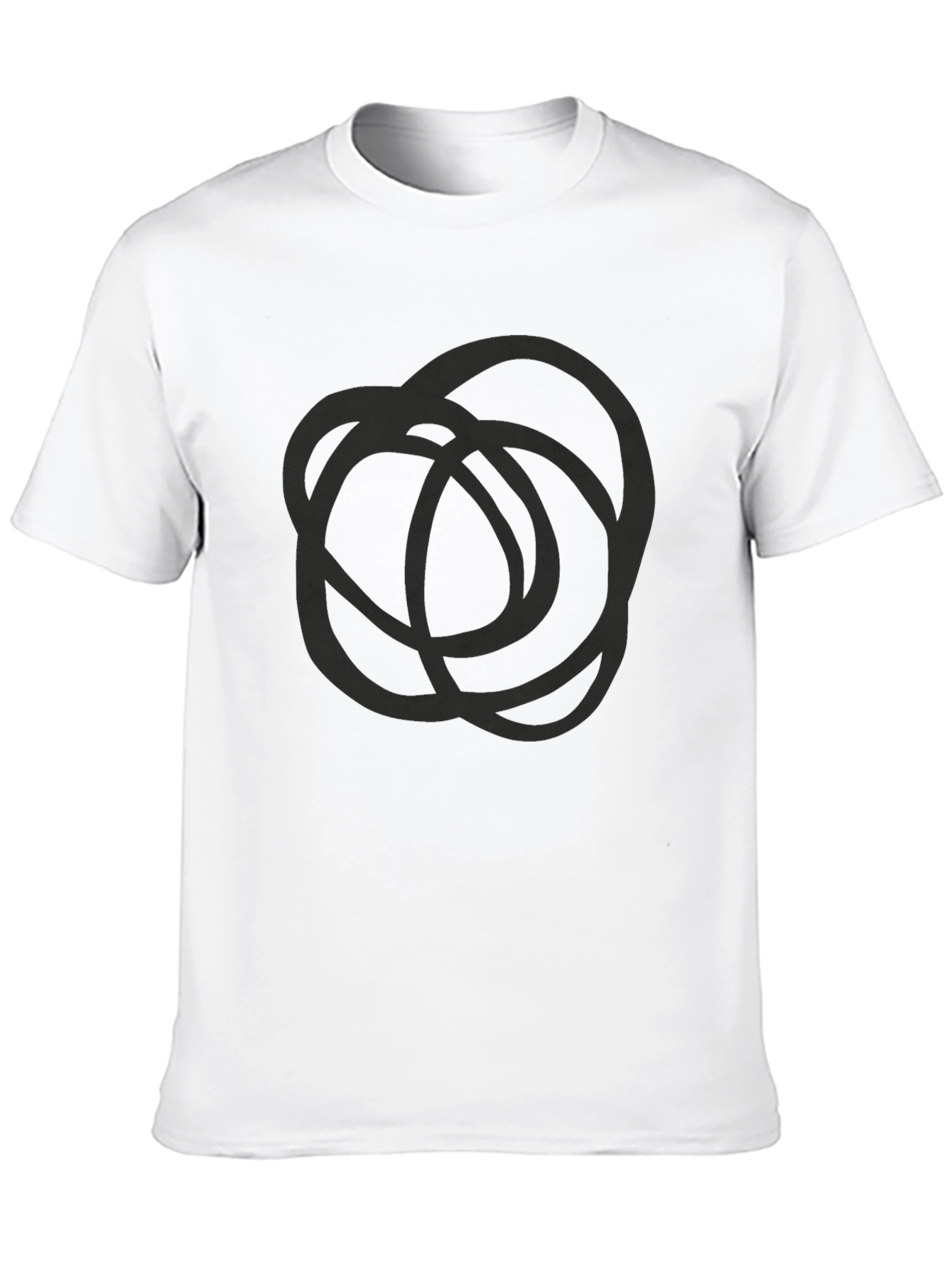 Abstract Circle Graphic Tee - Mens Black T-Shirt