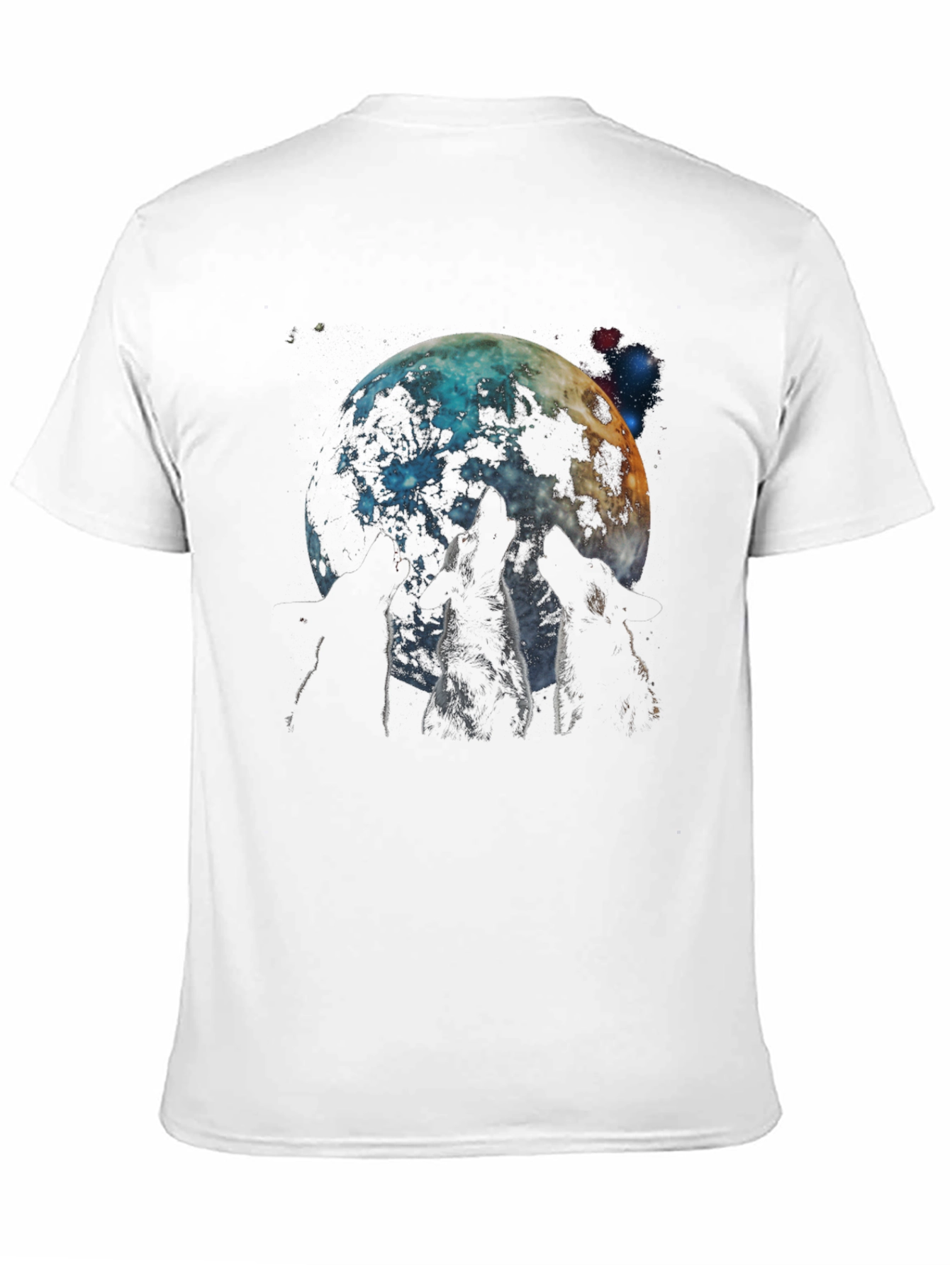 Wolf Moon Graphic T-Shirt - Mens Black Tee