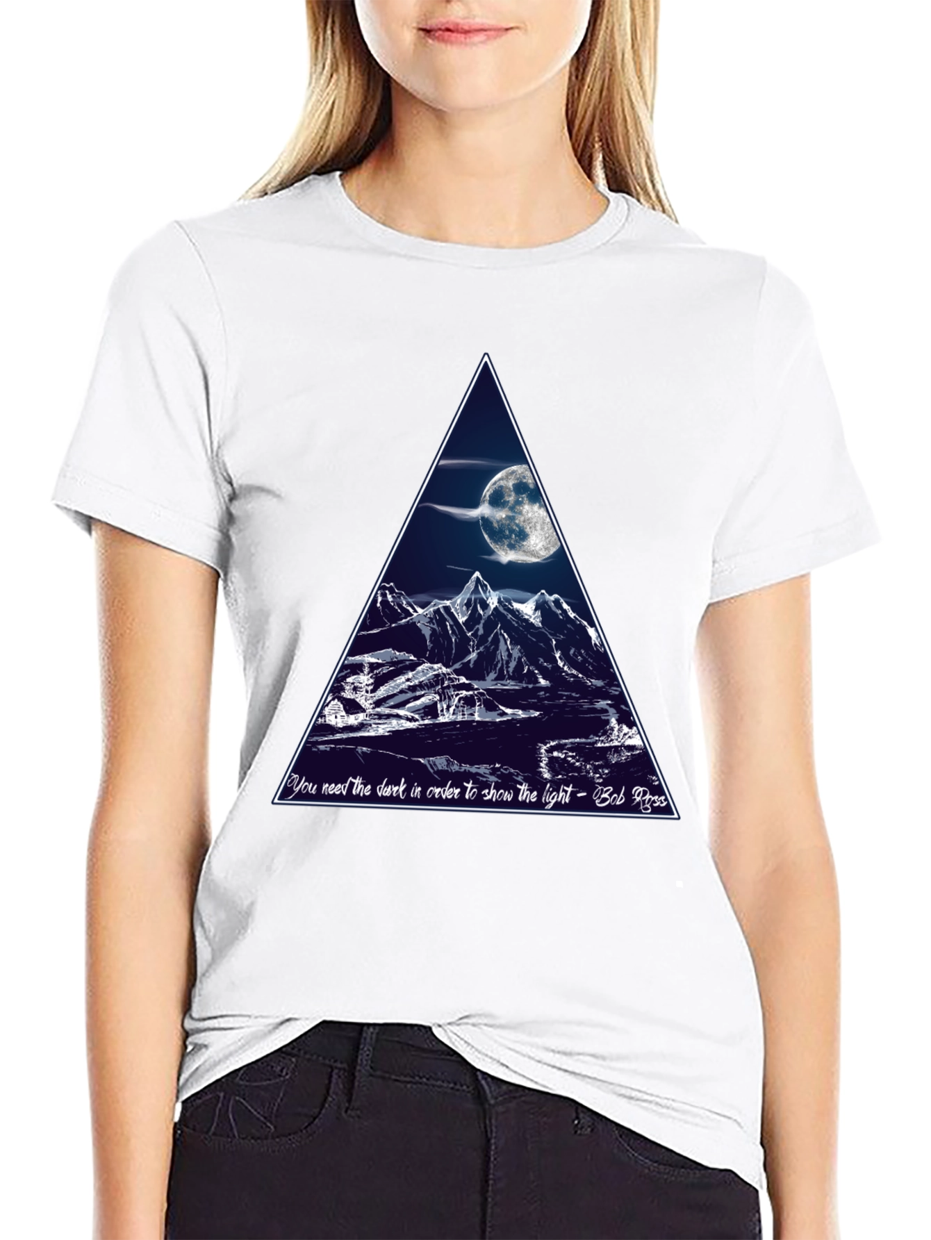 Bob Ross Moon Mountain T-Shirt