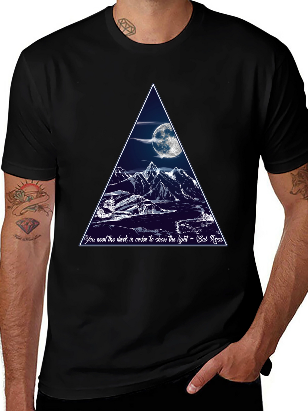 Bob Ross Moon Mountain T-Shirt