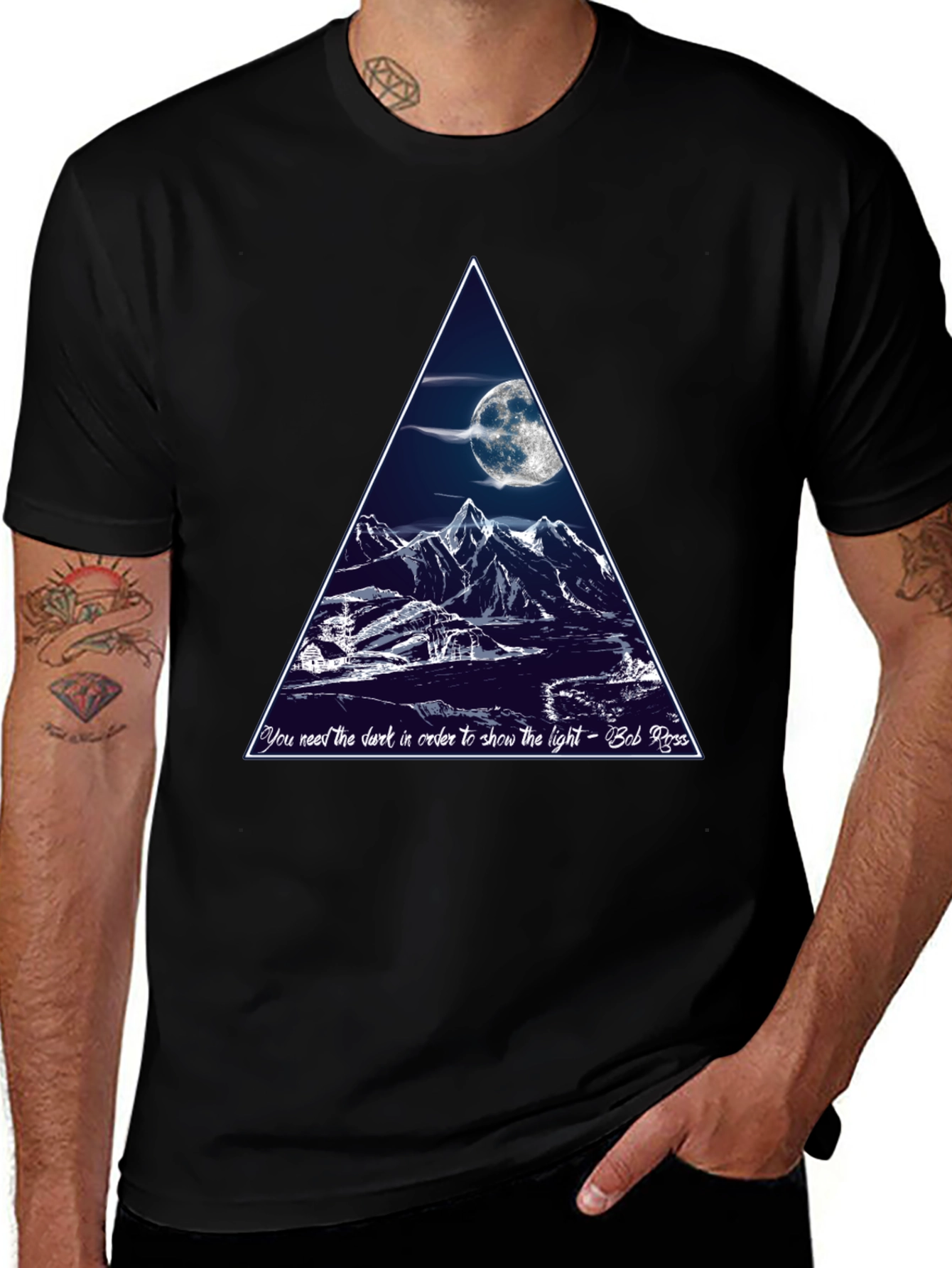 Bob Ross Moon Mountain T-Shirt