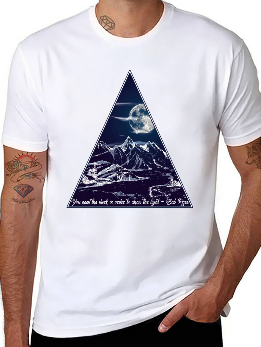 Bob Ross Moon Mountain T-Shirt