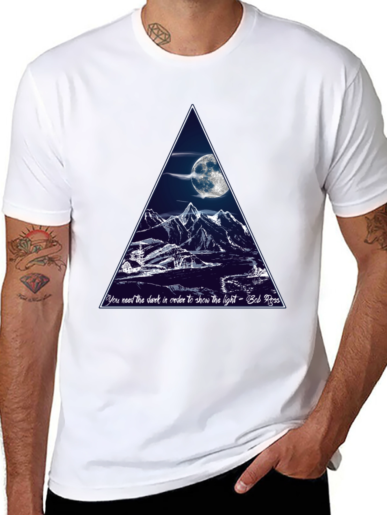 Bob Ross Moon Mountain T-Shirt
