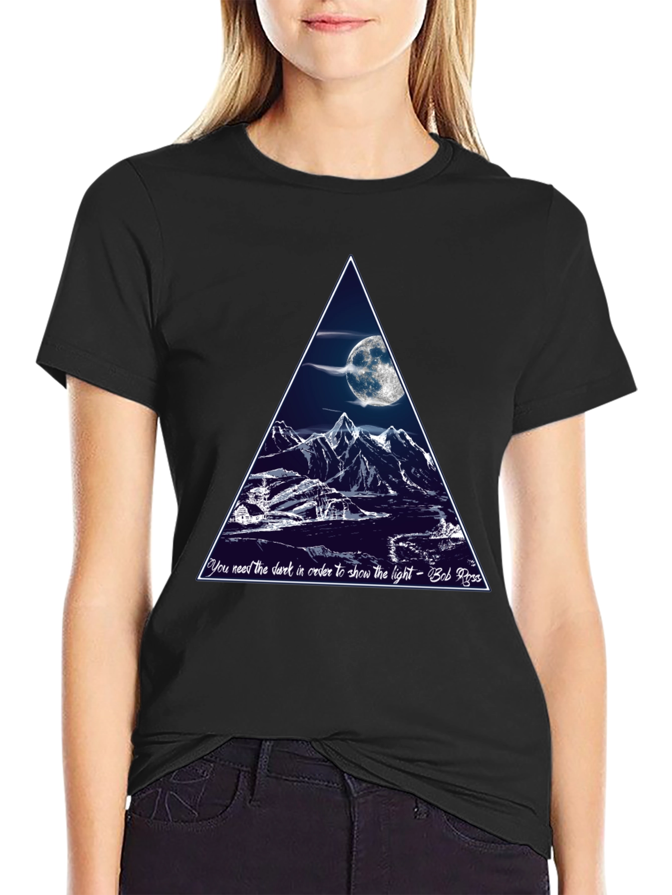 Bob Ross Moon Mountain T-Shirt