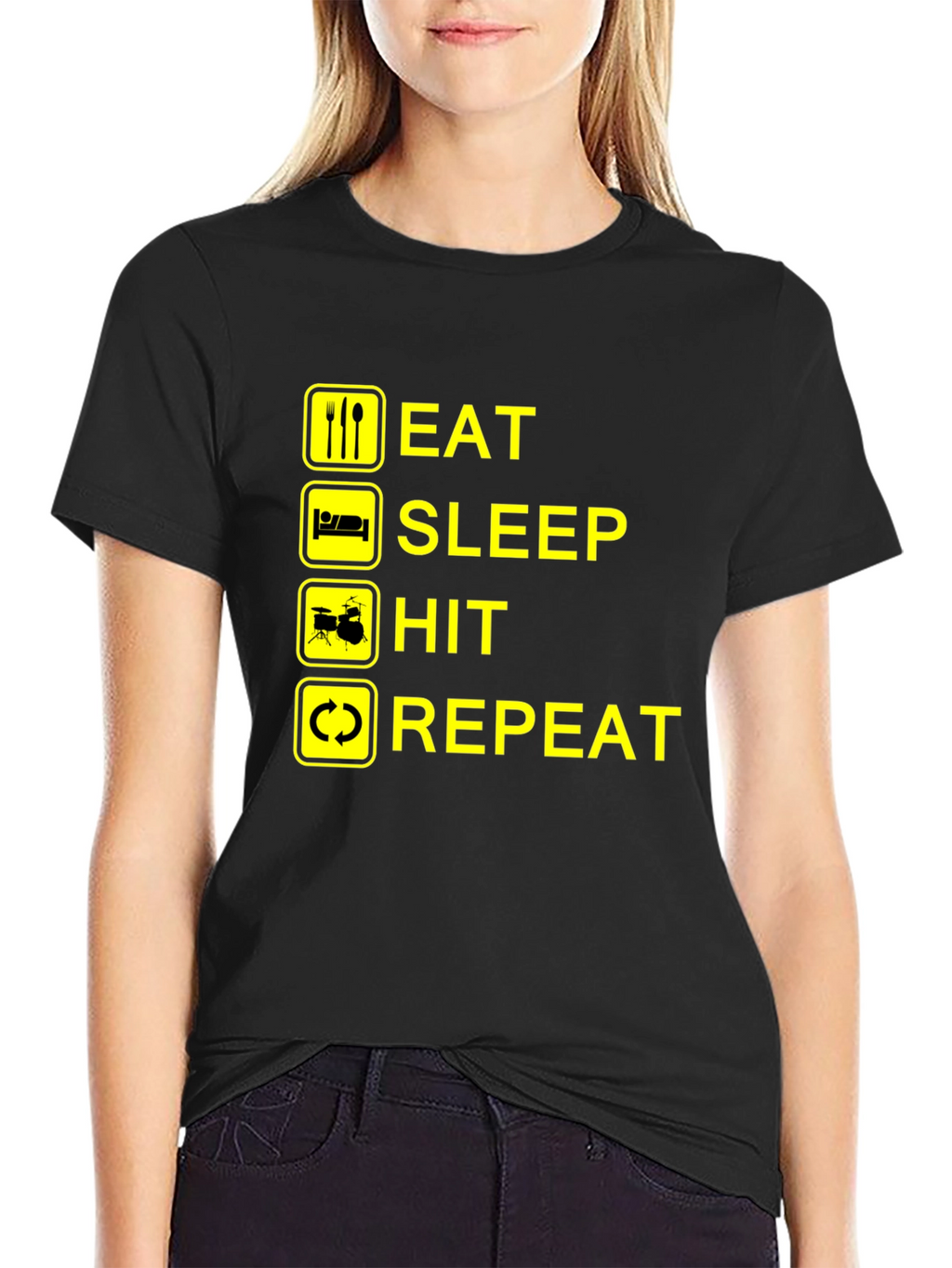Eat Sleep Hit Repeat Drummer T-Shirt