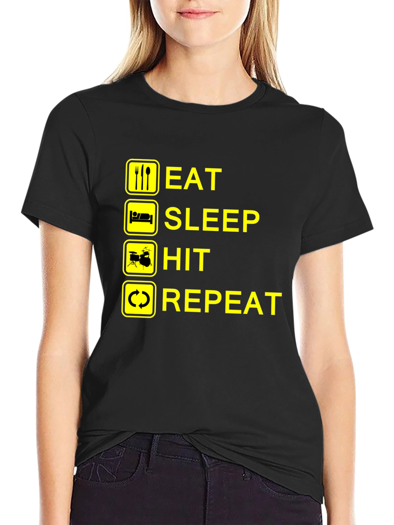 Eat Sleep Hit Repeat Drummer T-Shirt
