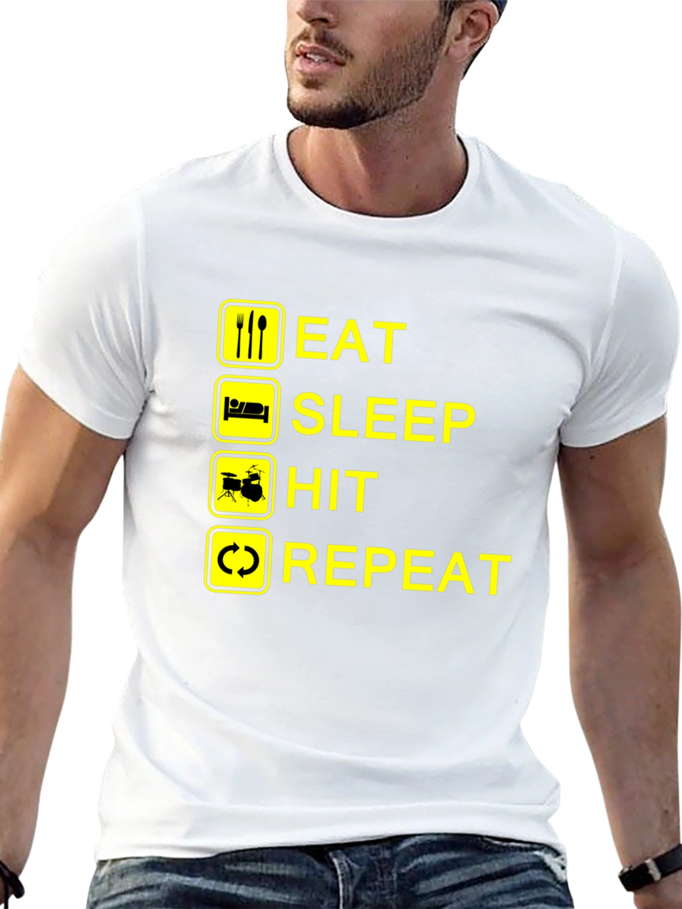 Eat Sleep Hit Repeat Drummer T-Shirt