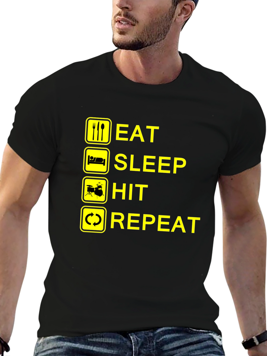 Eat Sleep Hit Repeat Drummer T-Shirt
