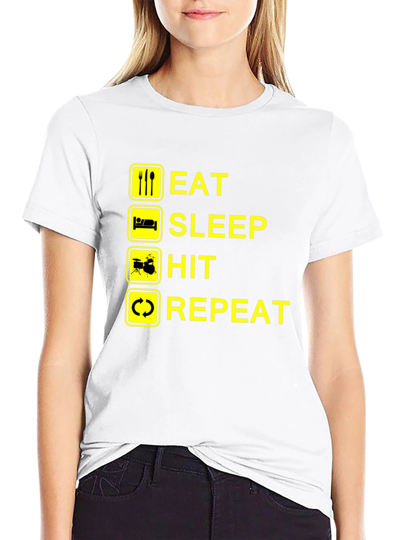 Eat Sleep Hit Repeat Drummer T-Shirt