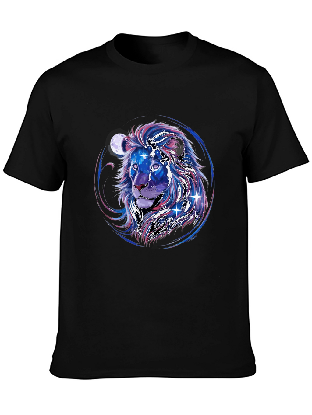 Cosmic Lion Graphic Tee - Black