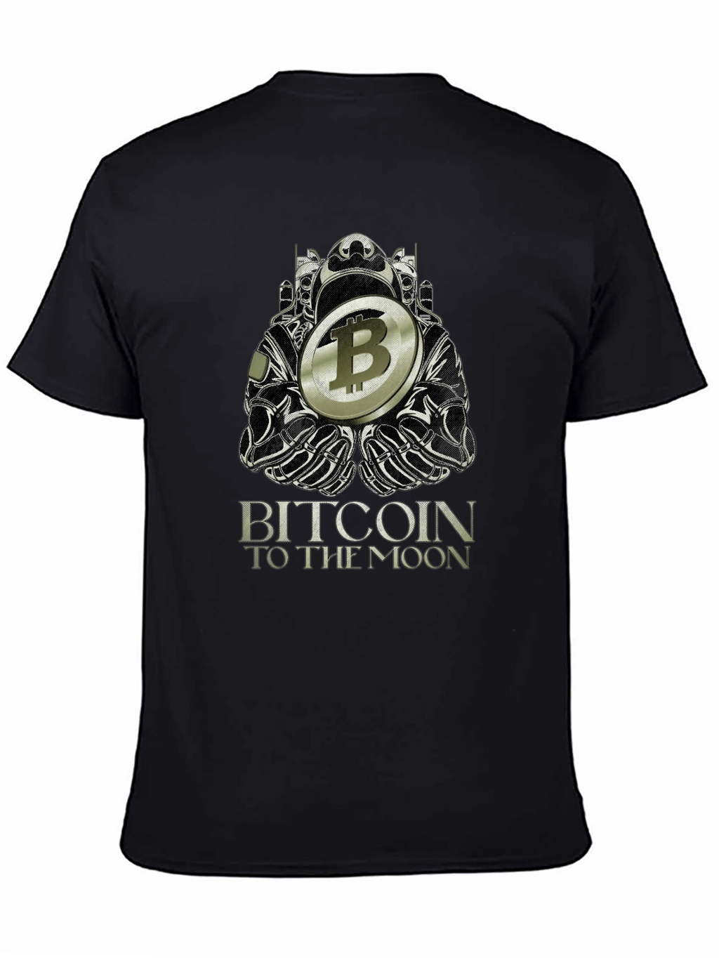 Bitcoin to the Moon Black T-Shirt Crypto Graphic Tee