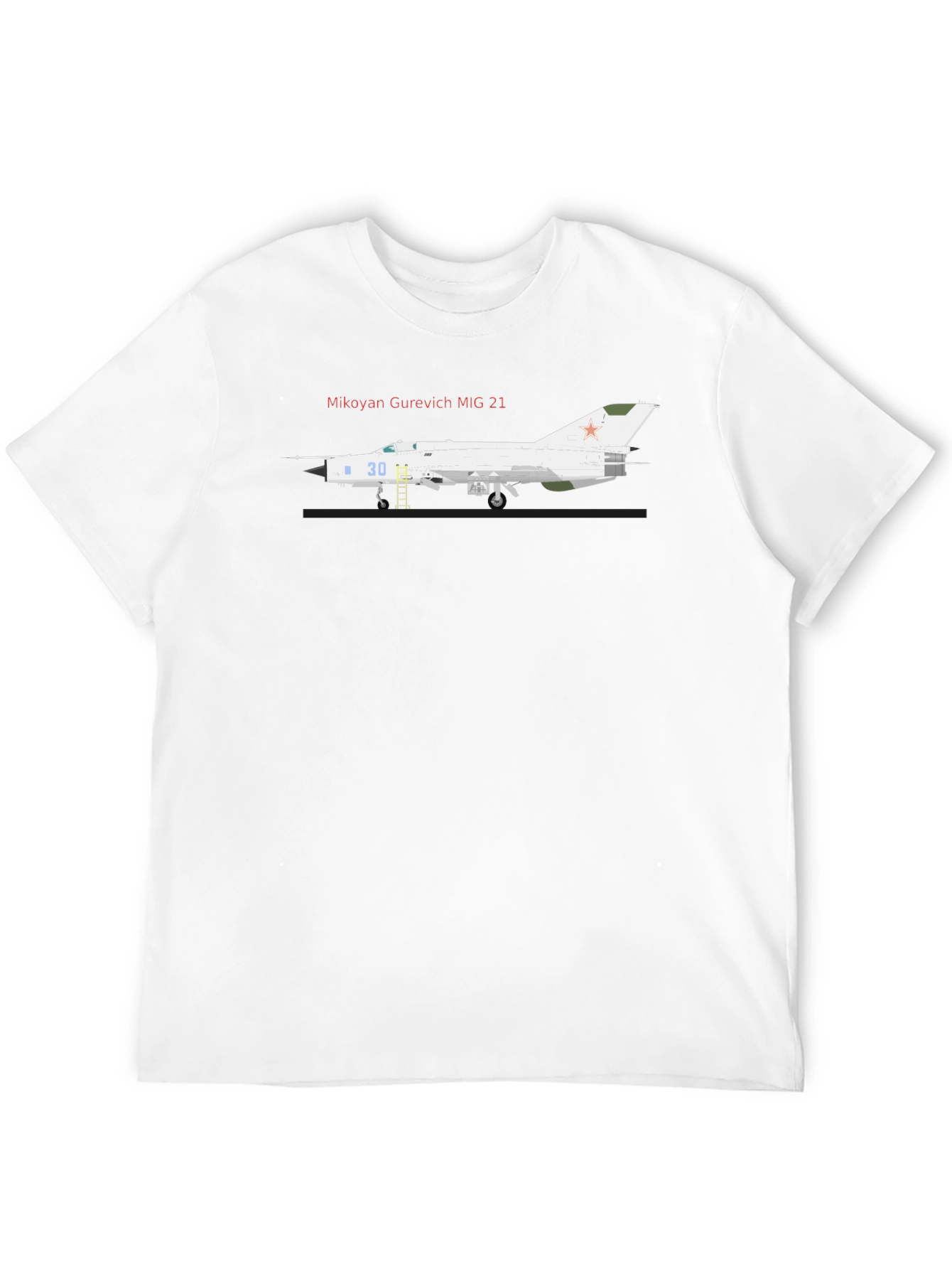 Mikoyan Gurevich MiG 21 T-Shirt - Black