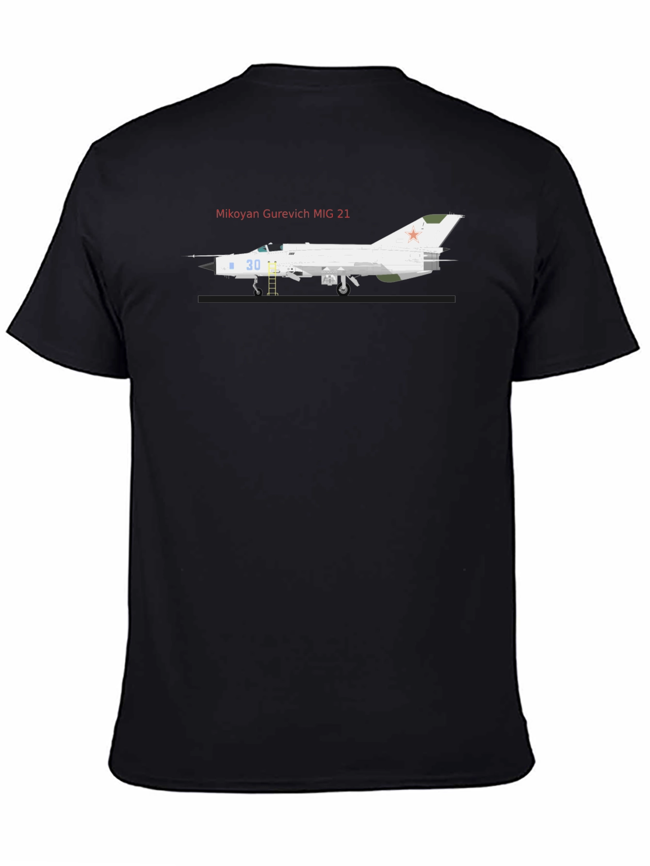 Mikoyan Gurevich MiG 21 T-Shirt - Black