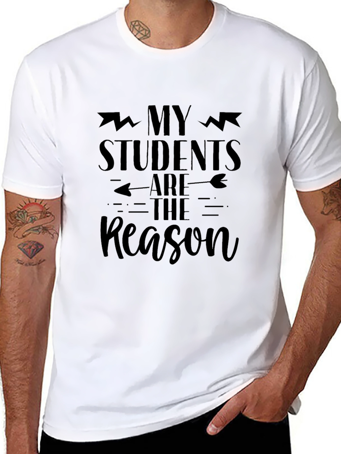 My Students Are The Reason Black Graphic Tee