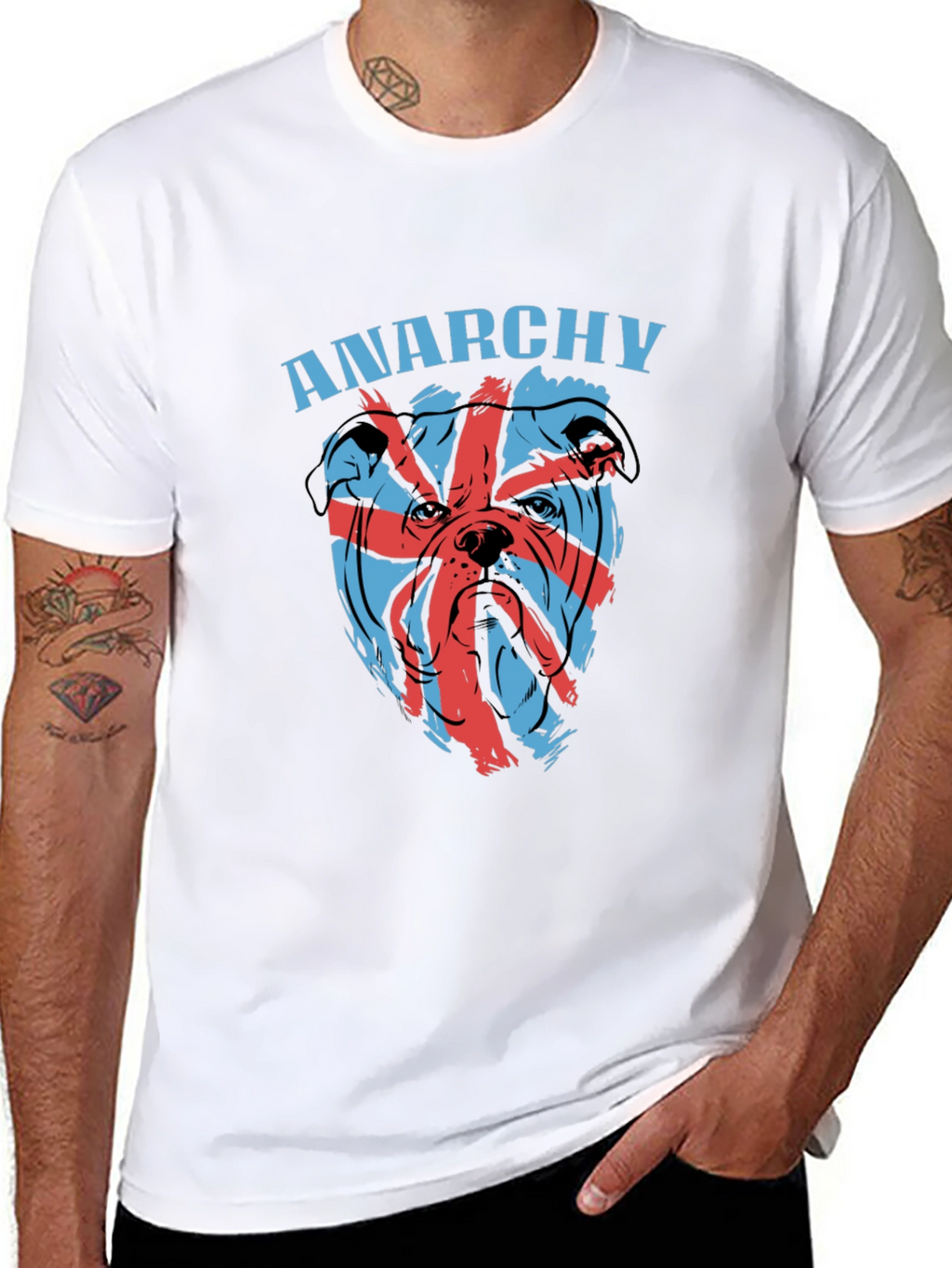 Anarchy Bulldog Graphic Tee - Edgy Style