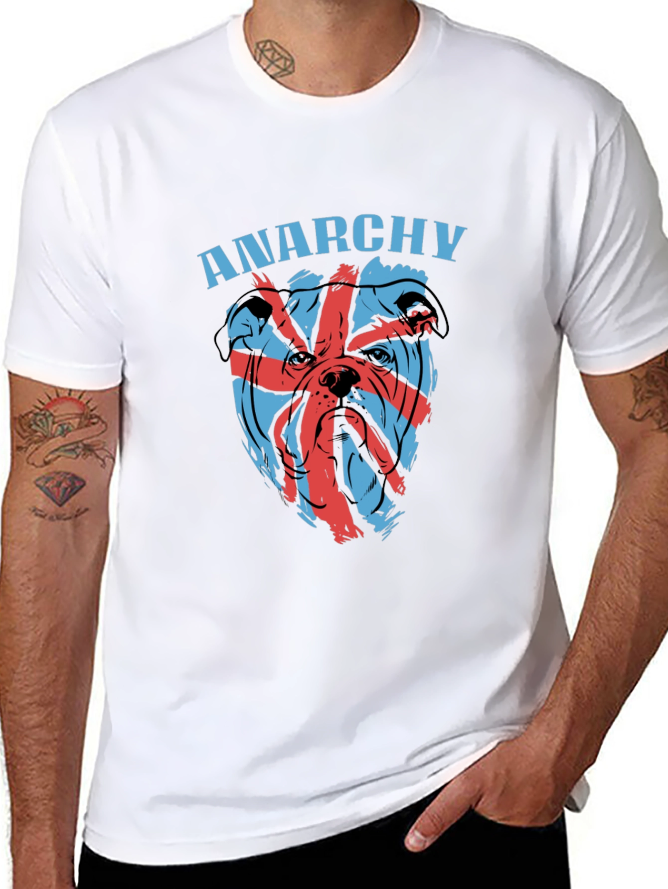 Anarchy Bulldog Graphic Tee - Edgy Style