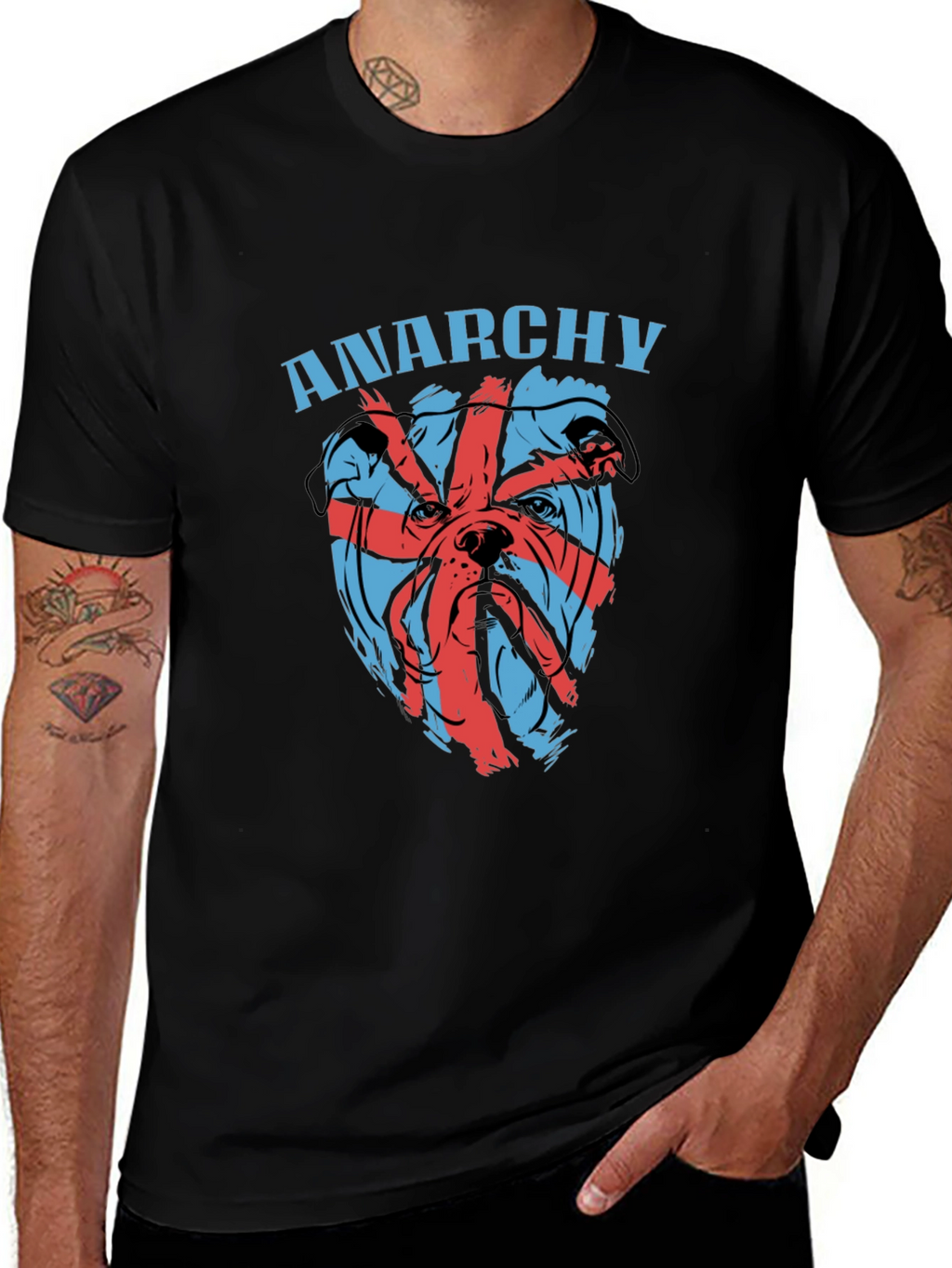 Anarchy Bulldog Graphic Tee - Edgy Style
