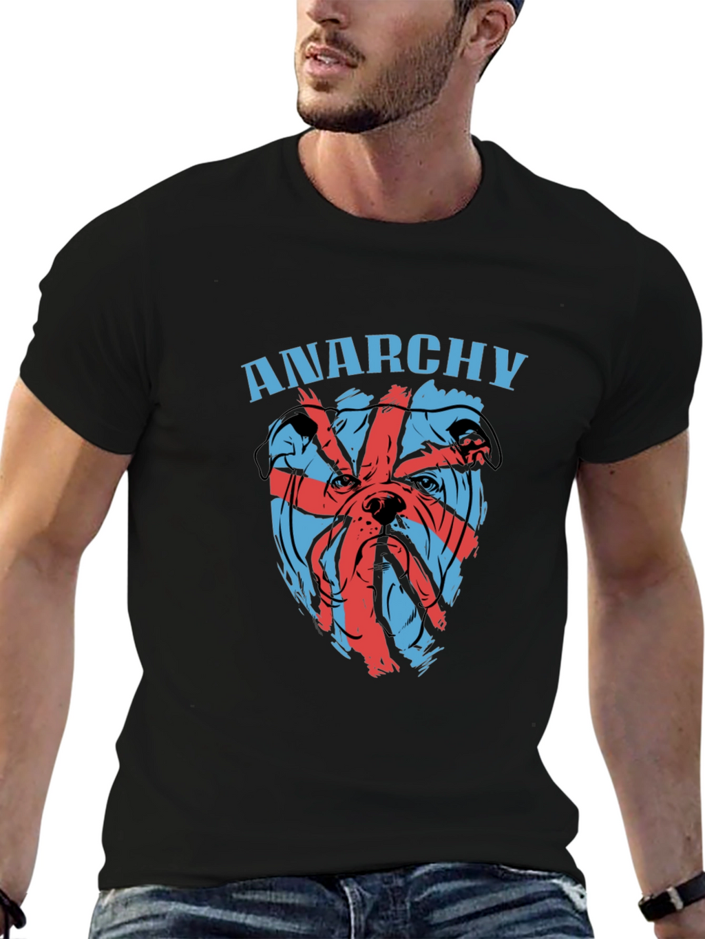 Anarchy Bulldog Graphic Tee - Edgy Style