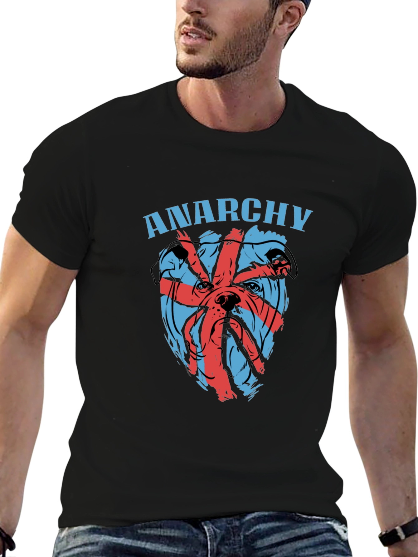 Anarchy Bulldog Graphic Tee - Edgy Style