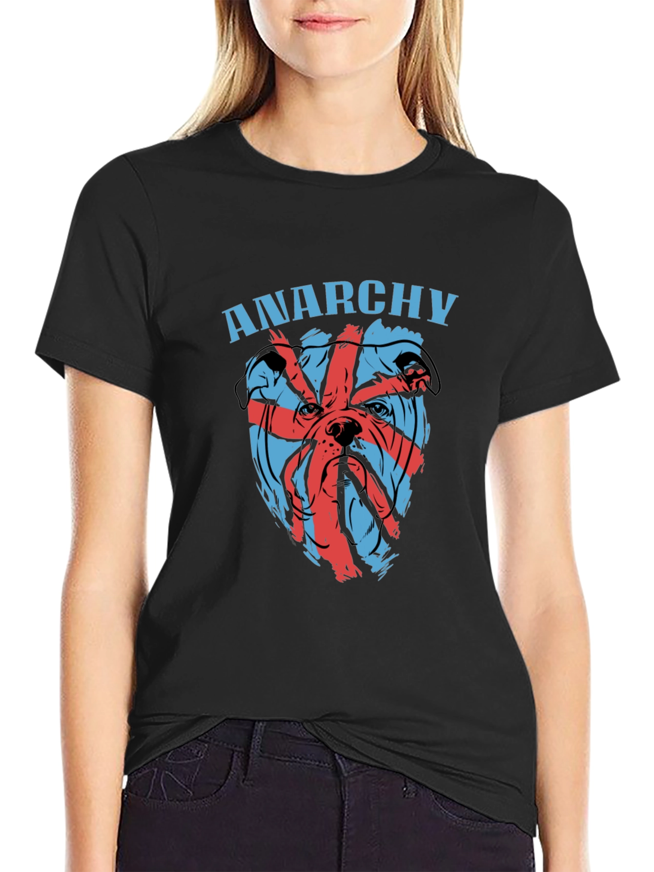 Anarchy Bulldog Graphic Tee - Edgy Style
