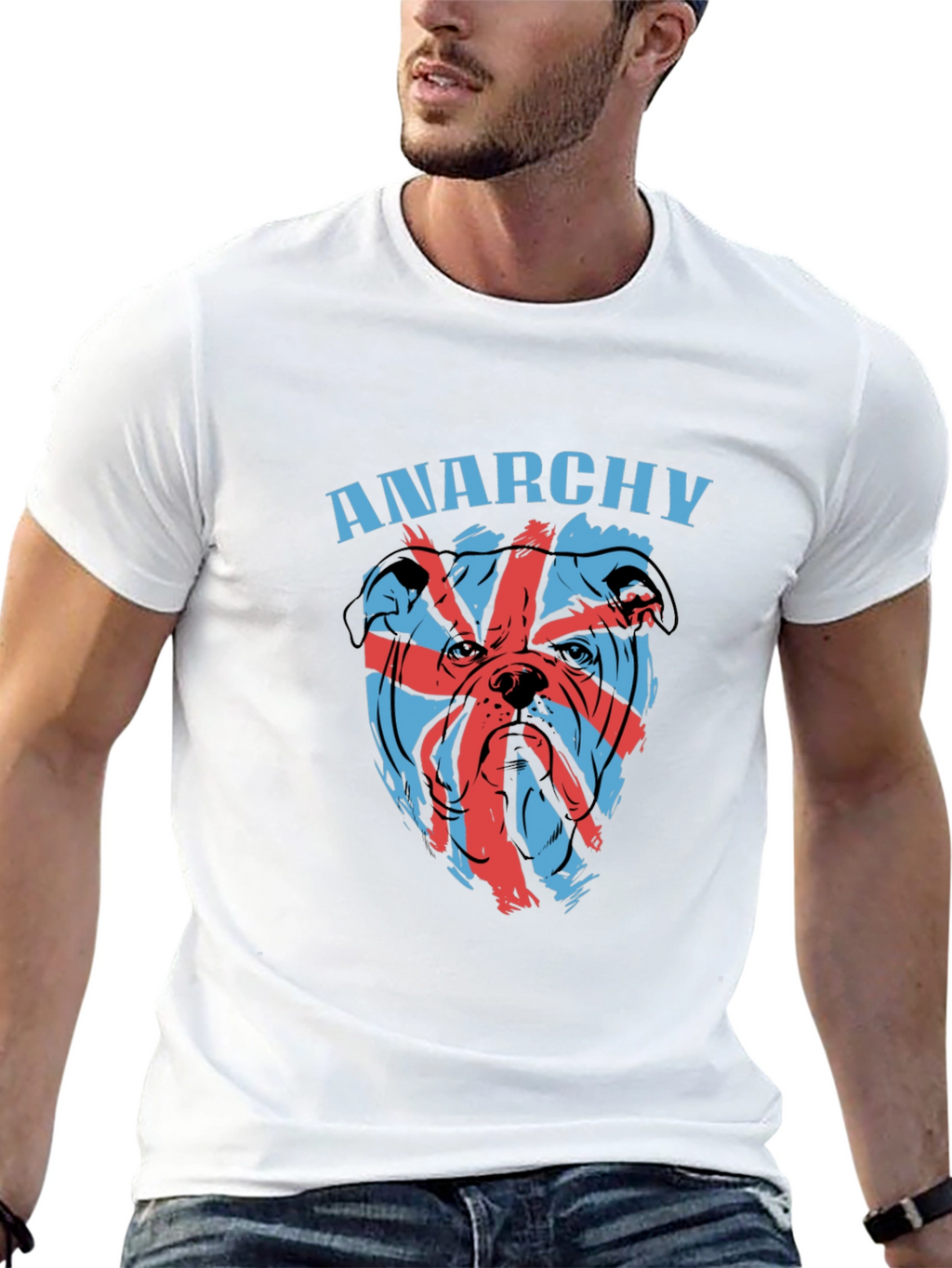 Anarchy Bulldog Graphic Tee - Edgy Style