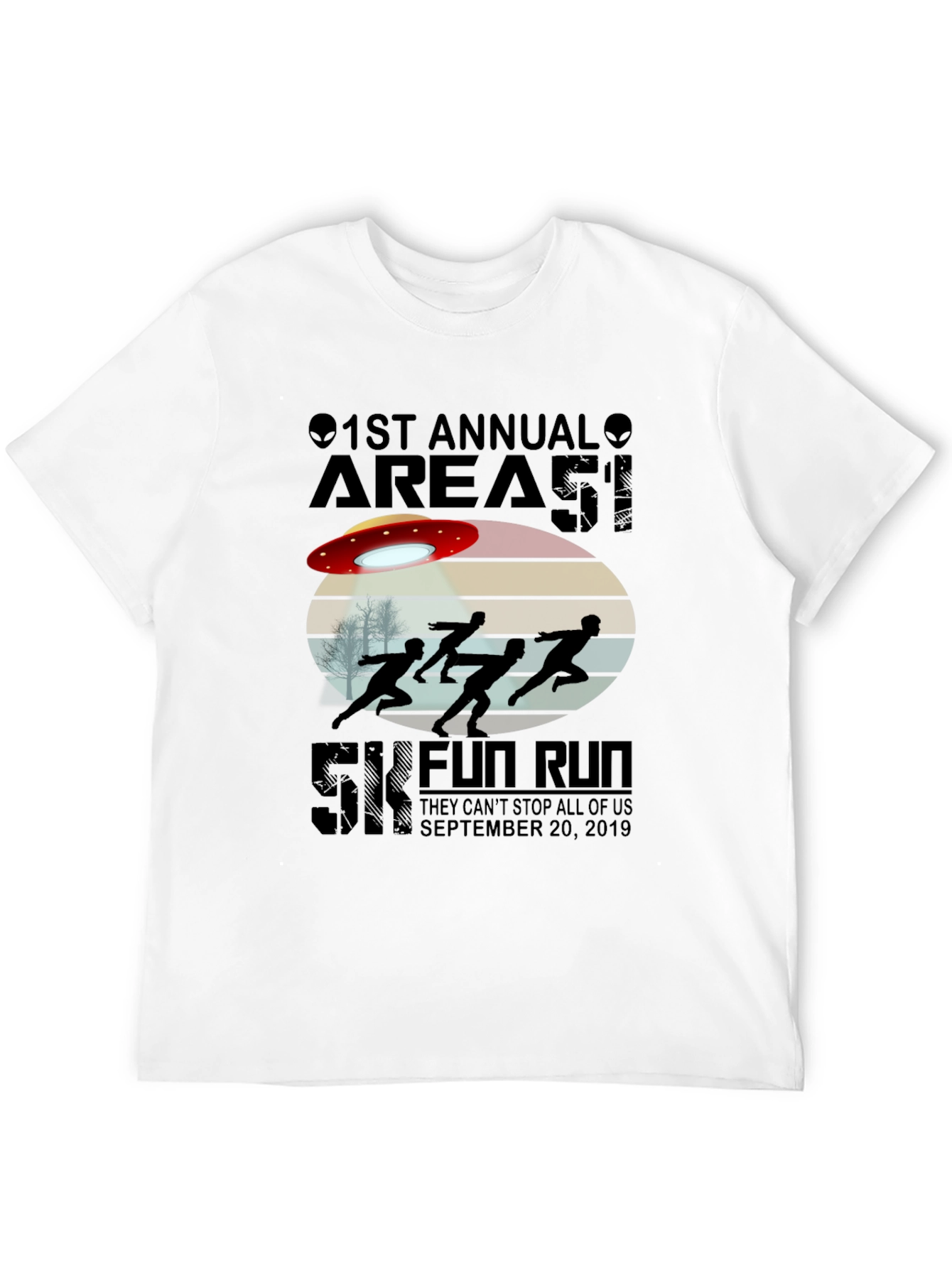 Area 51 5K Fun Run T-Shirt September 20 2019 Black