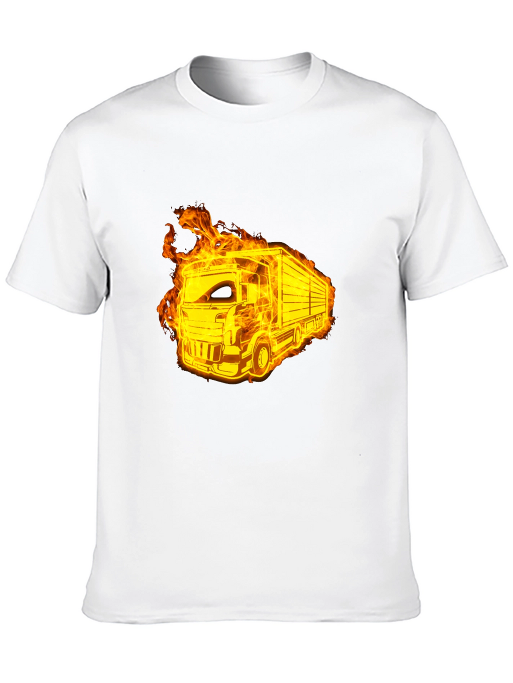 Flaming Truck Black T-Shirt
