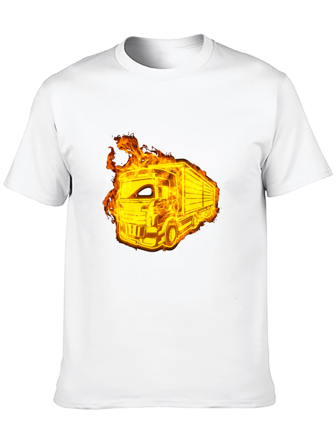 Flaming Truck Black T-Shirt