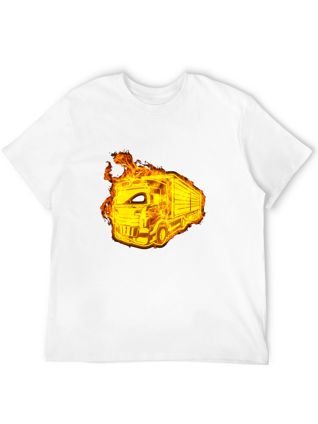 Flaming Truck Black T-Shirt