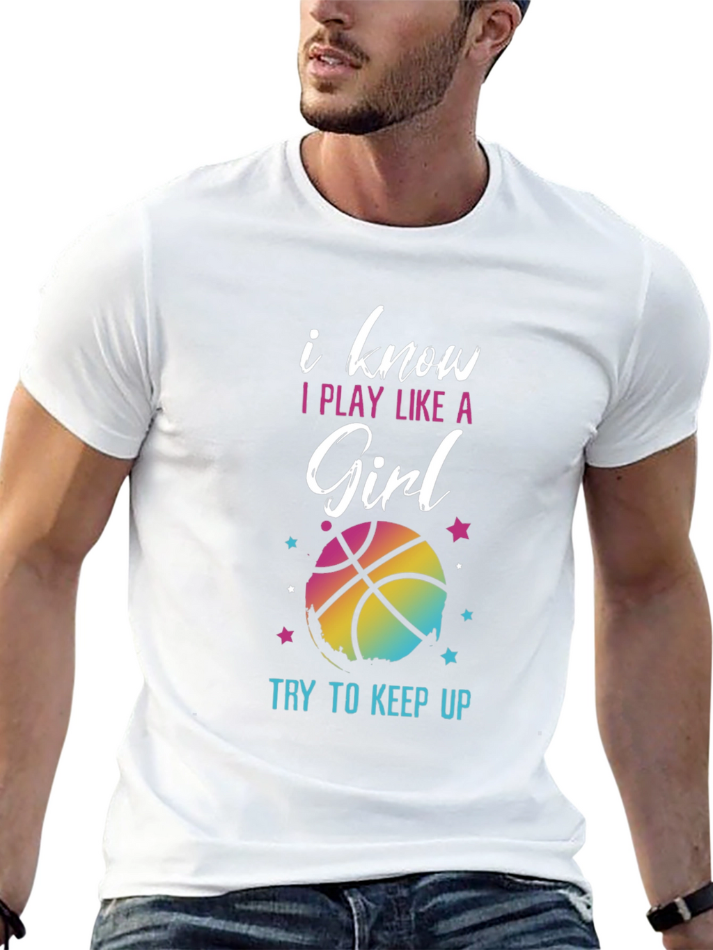 I Know I Play Like A Girl Basketball T-Shirt