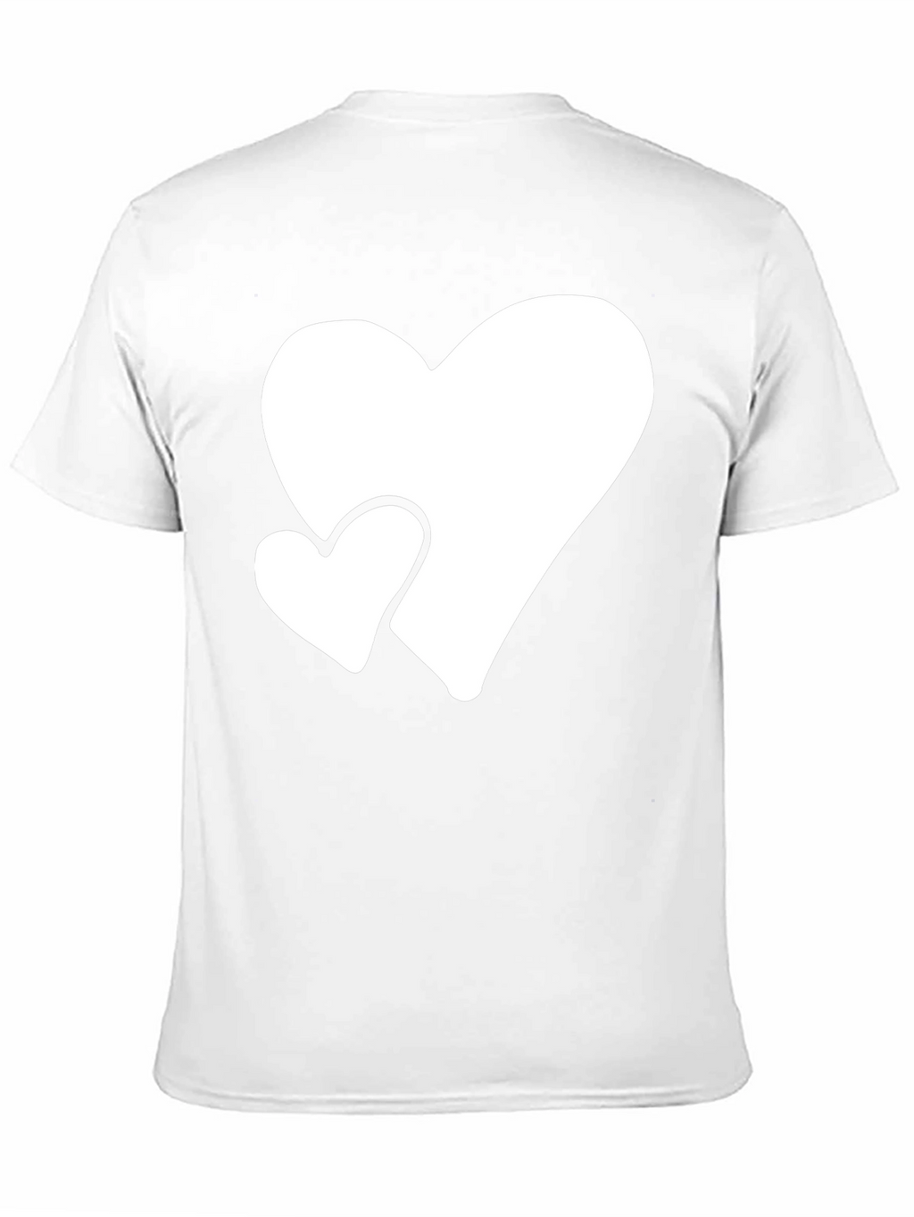 Black T-Shirt with White Hearts