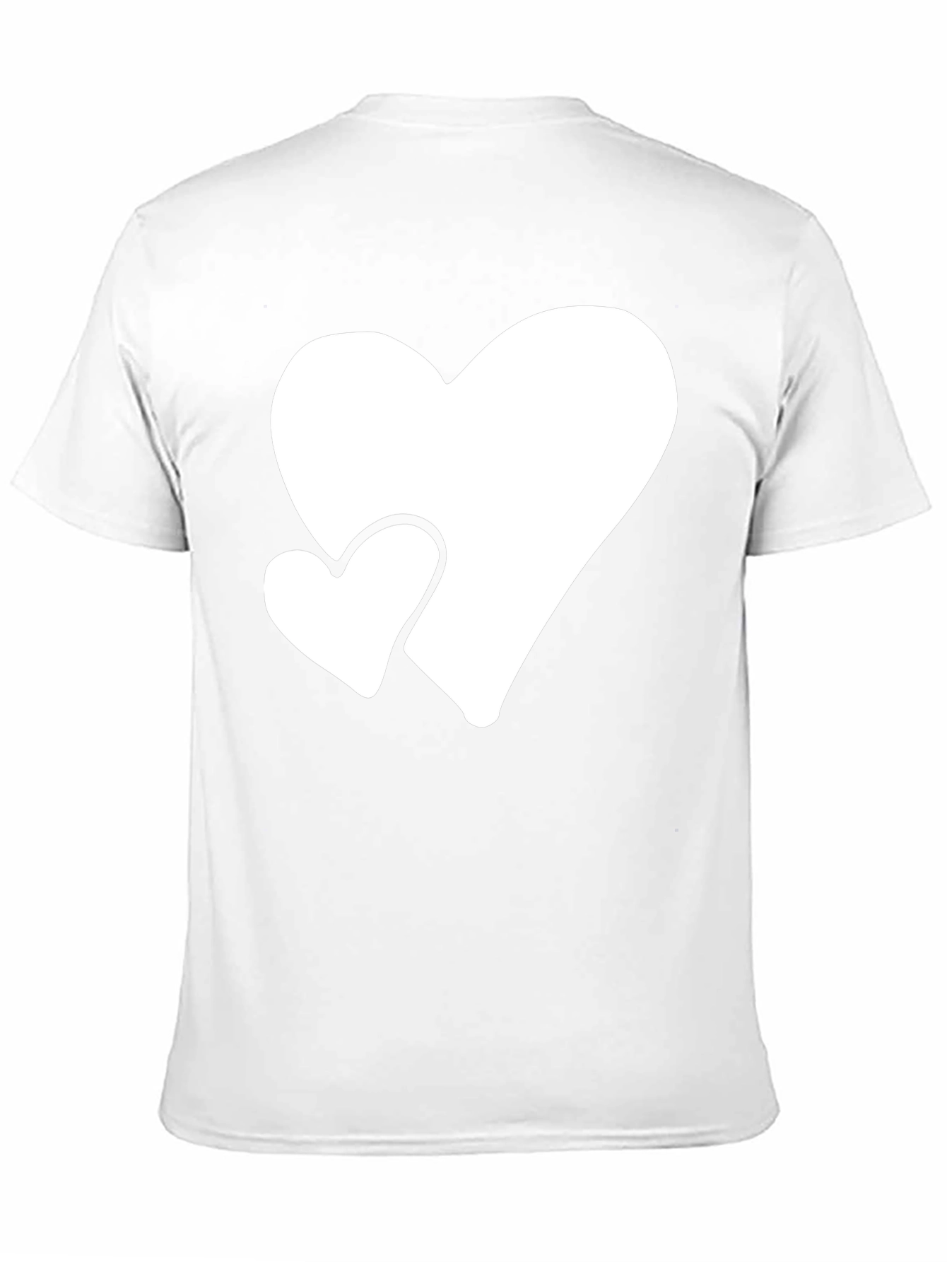 Black T-Shirt with White Hearts