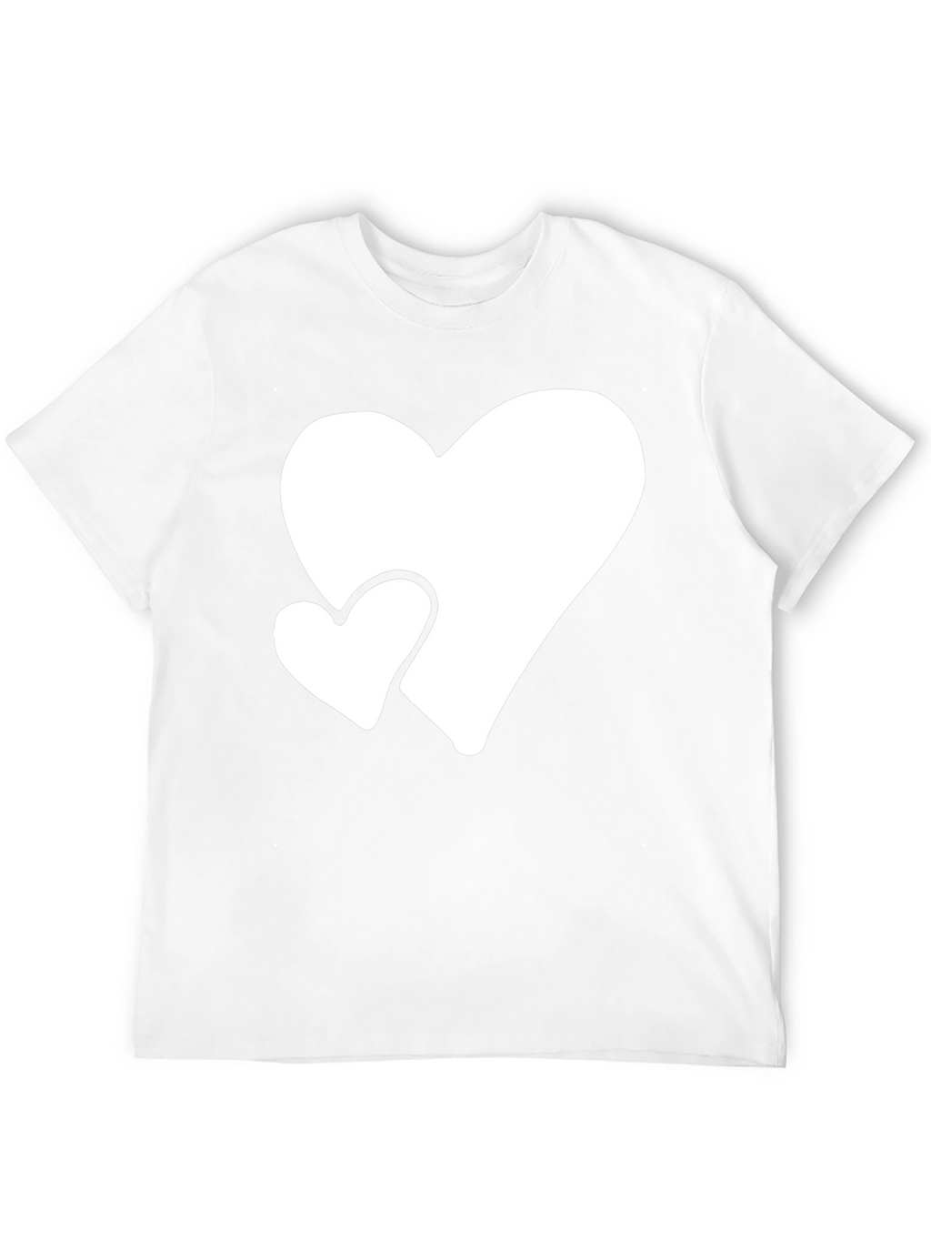 Black T-Shirt with White Hearts