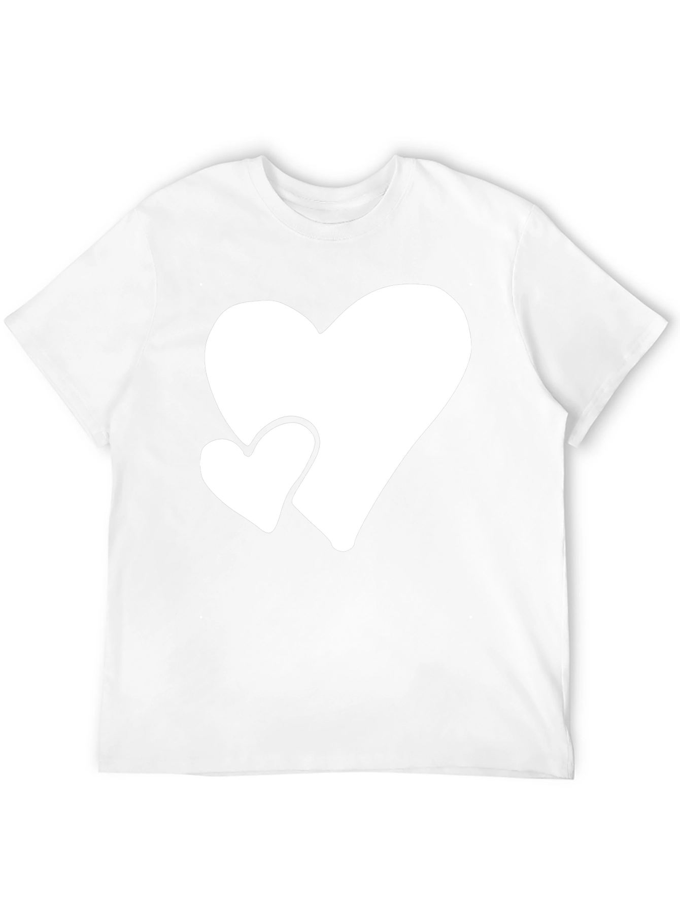 Black T-Shirt with White Hearts