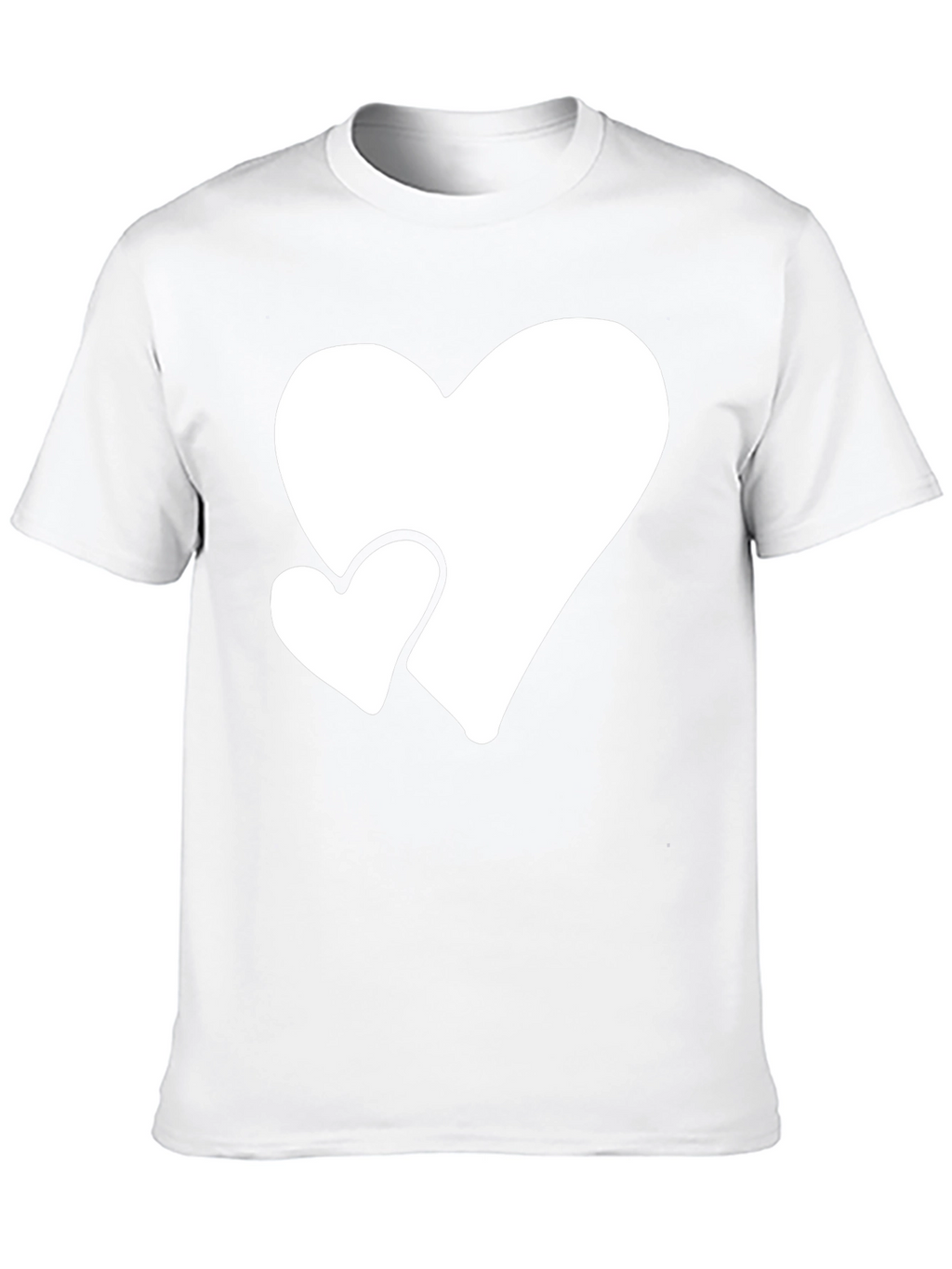 Black T-Shirt with White Hearts