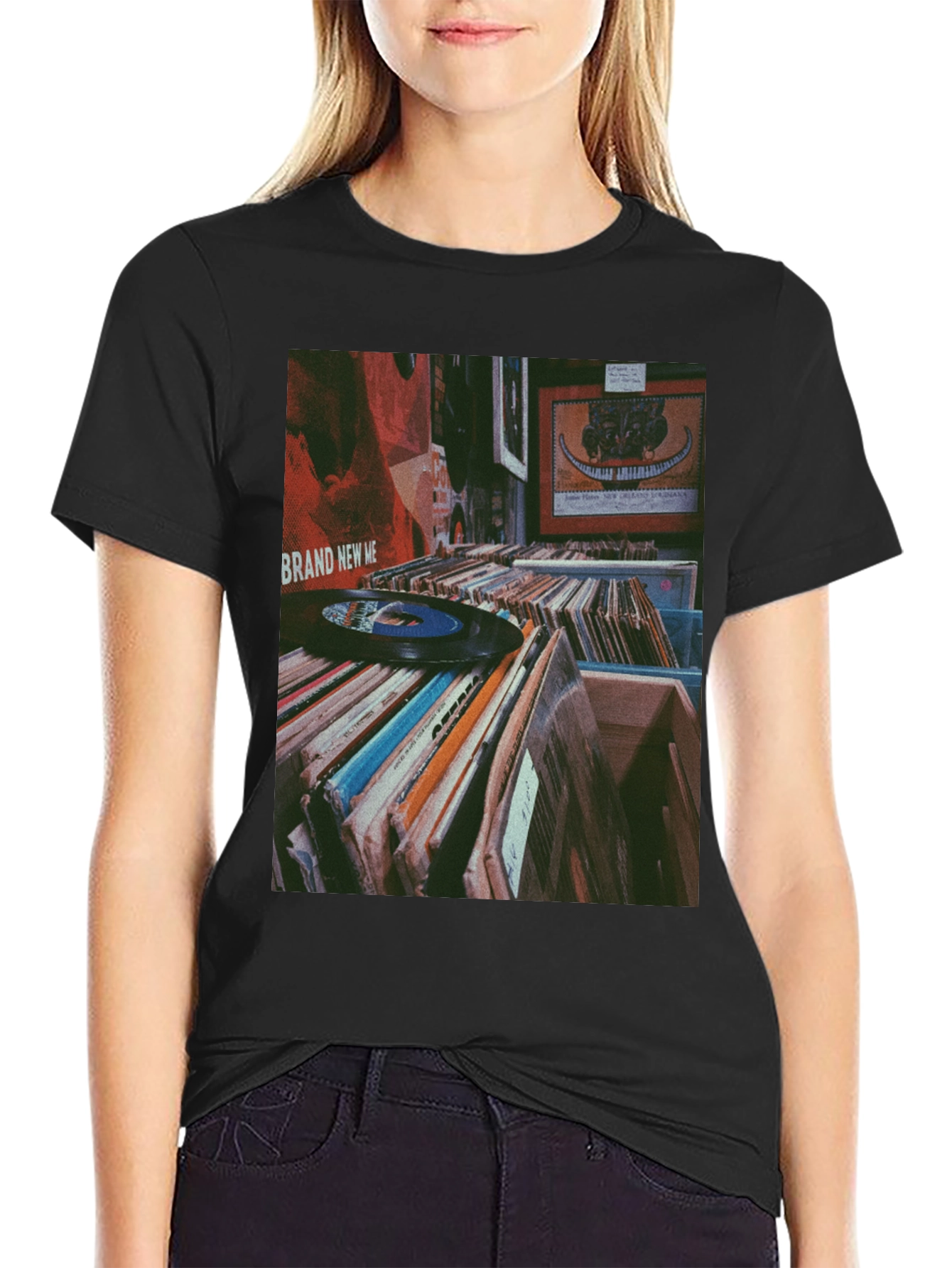 Vinyl Record Collection Graphic Tee - Music Lover Shirt