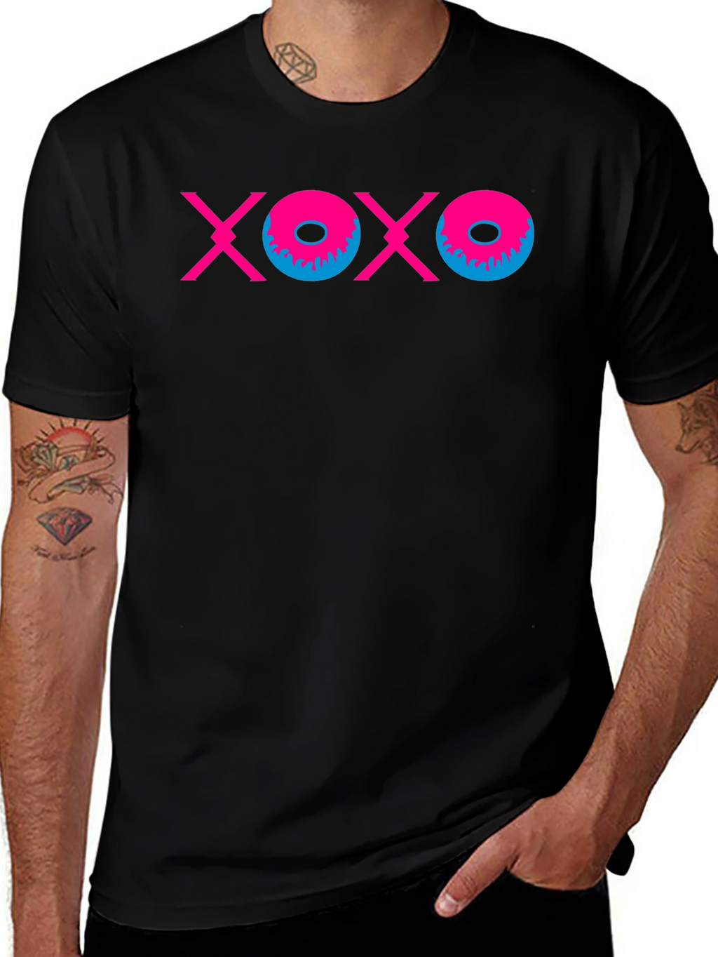 XOXO Graphic Tee - Trendy Hugs & Kisses T-Shirt