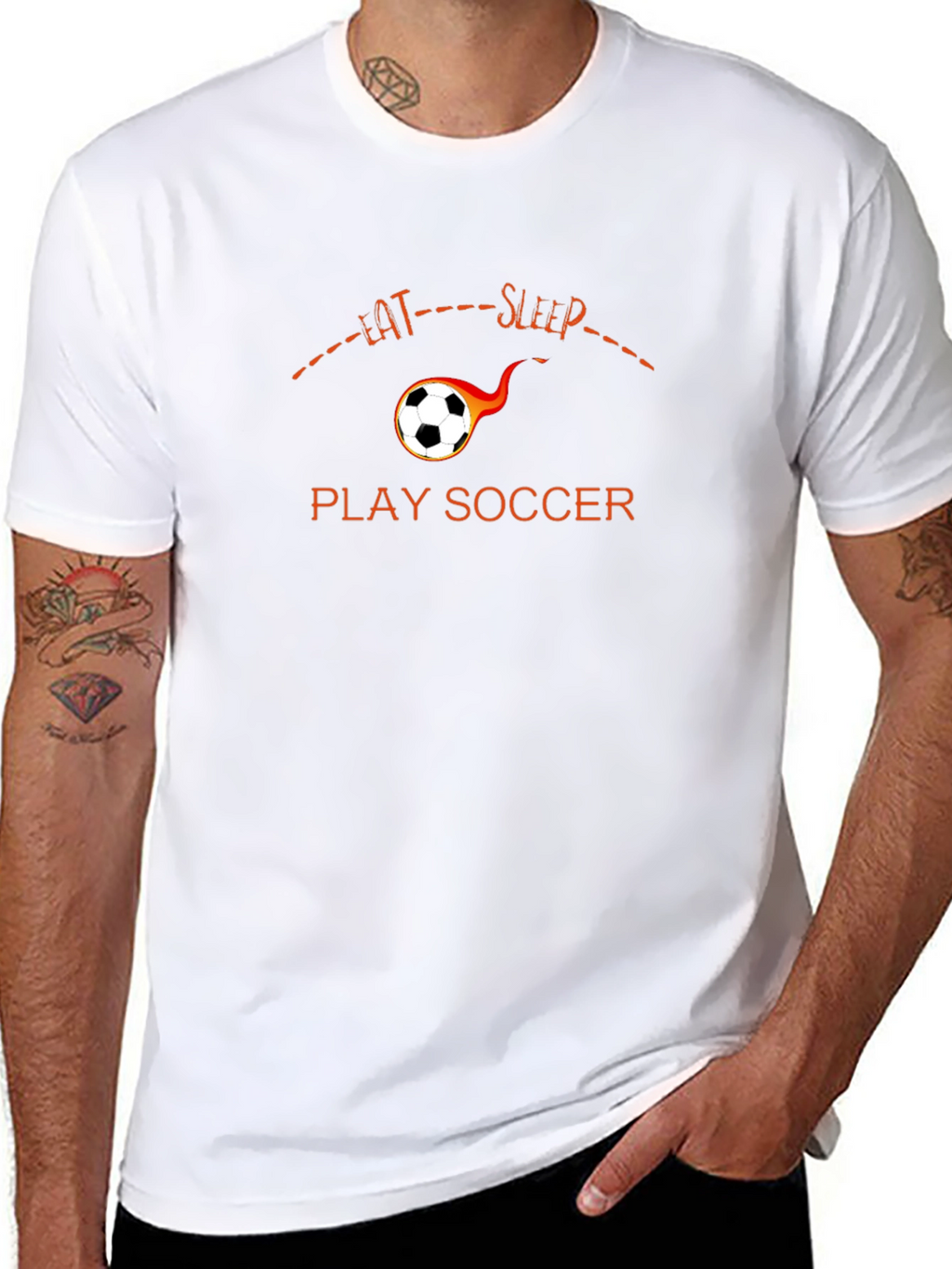 Eat Sleep Play Soccer T-Shirt - Black