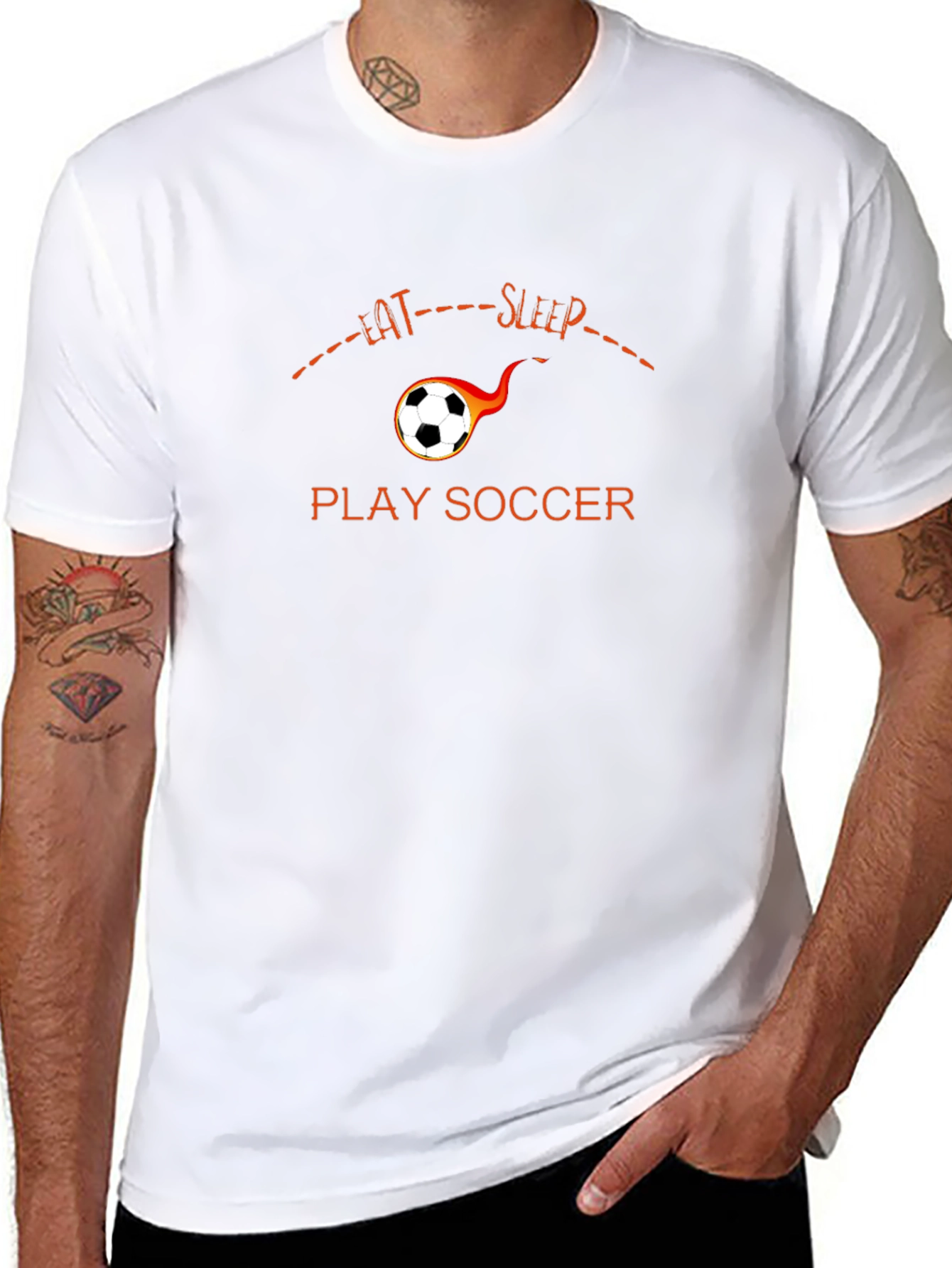 Eat Sleep Play Soccer T-Shirt - Black