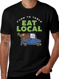 Farm to Table Eat Local Graphic Tee