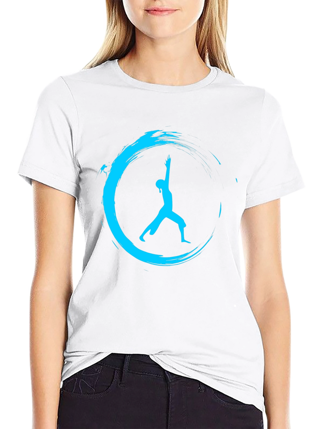 Zen Yoga Pose Black T-Shirt