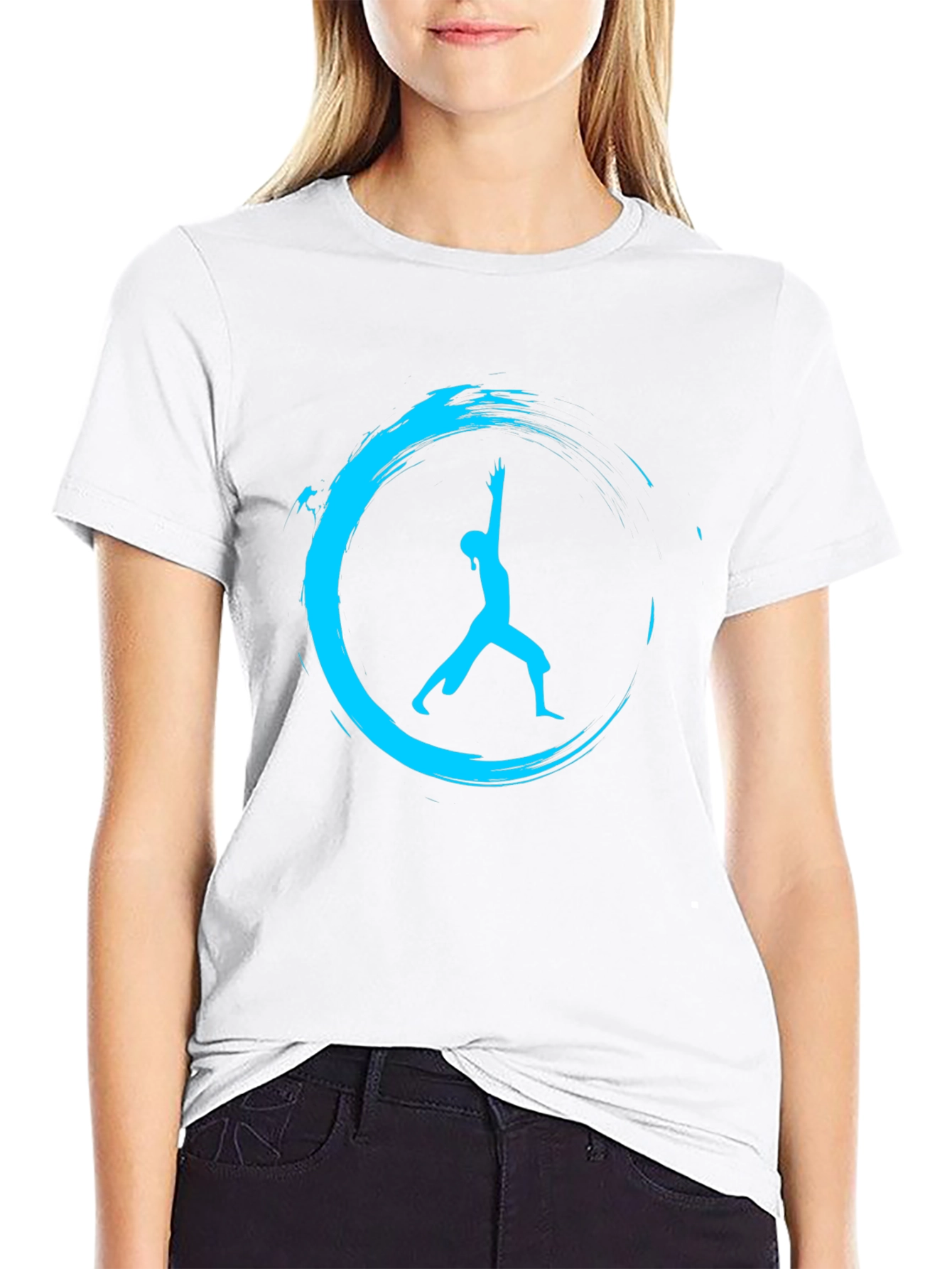 Zen Yoga Pose Black T-Shirt