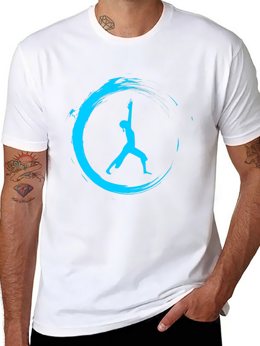 Zen Yoga Pose Black T-Shirt