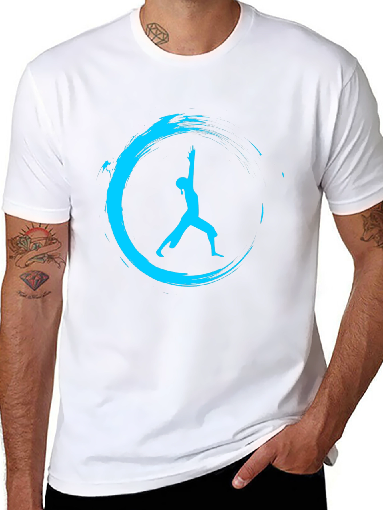 Zen Yoga Pose Black T-Shirt